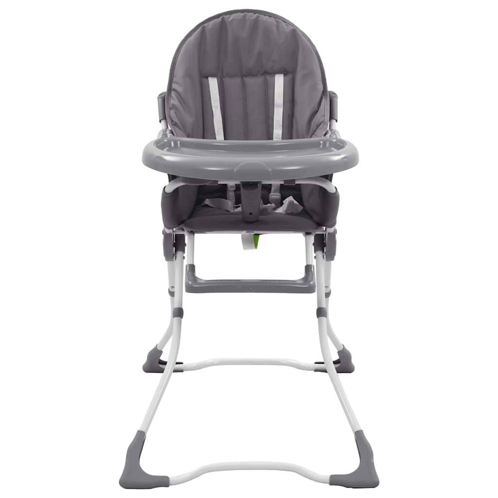 vidaXL Baby-Hochstuhl Grau und Weiß
