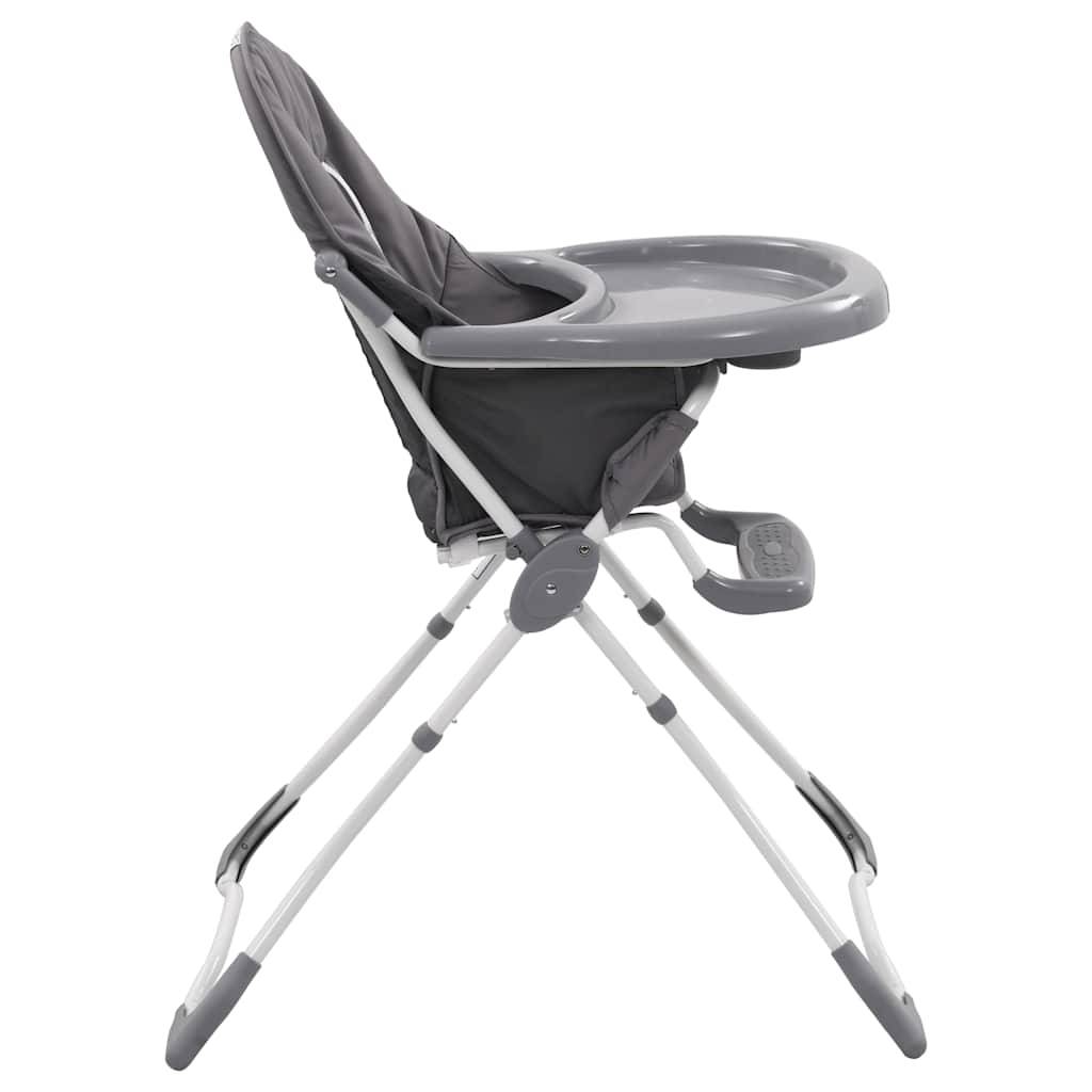 vidaXL Baby-Hochstuhl Grau und Weiß