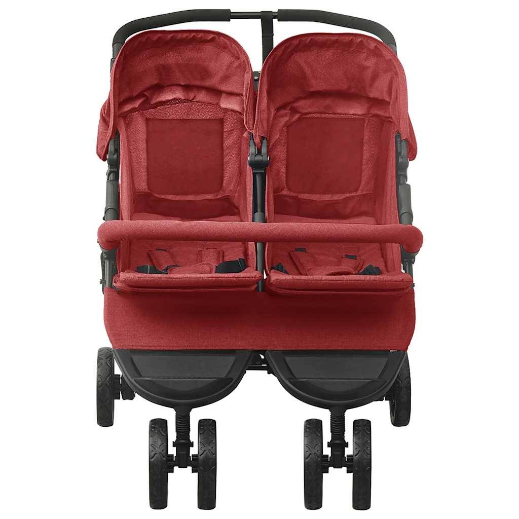 vidaXL Geschwisterwagen Rot Stahl