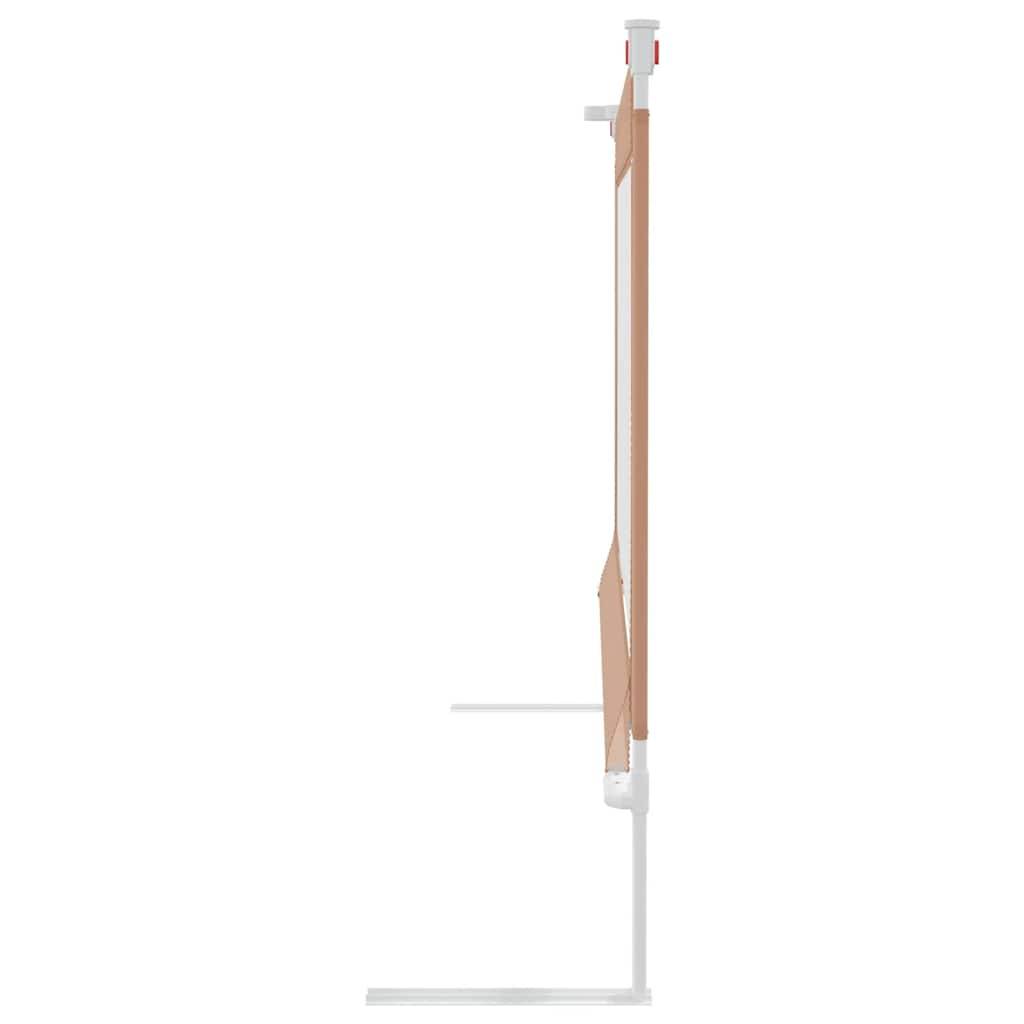 vidaXL Kleinkind-Bettschutzgitter Taupe 150x25 cm Stoff