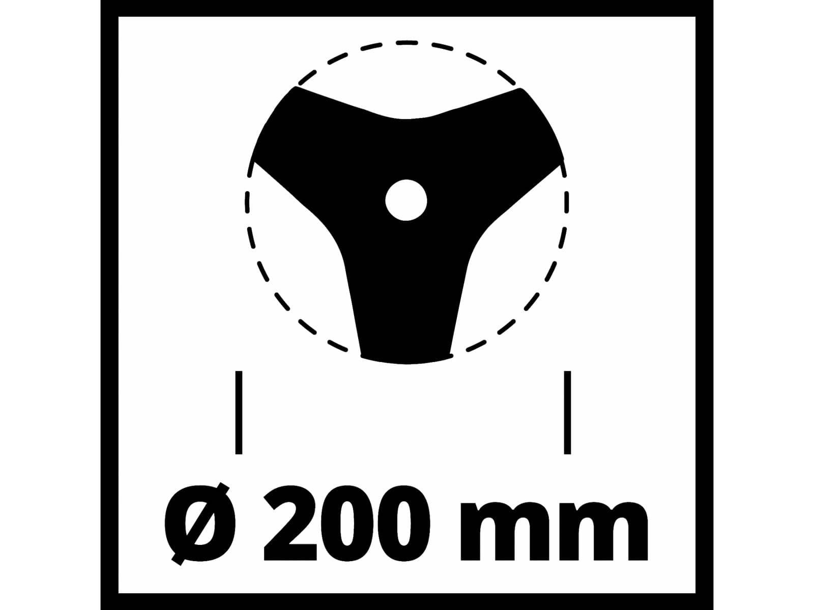 Einhell 3405083, Bürstenschneider-Klinge, Schwarz, Edelstahl, 1 Stück(e), 2 mm, 20 cm