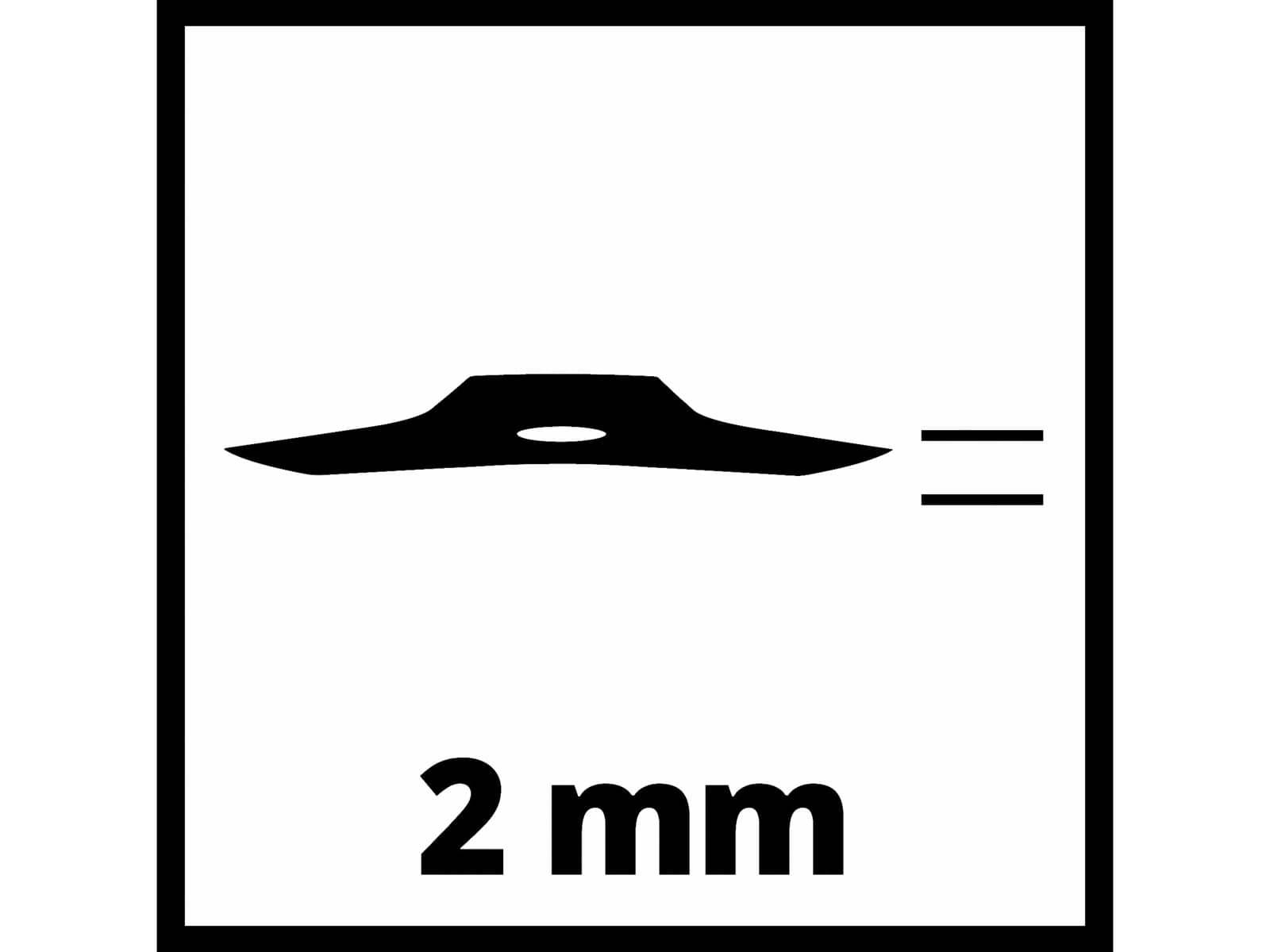 Einhell 3405083, Bürstenschneider-Klinge, Schwarz, Edelstahl, 1 Stück(e), 2 mm, 20 cm