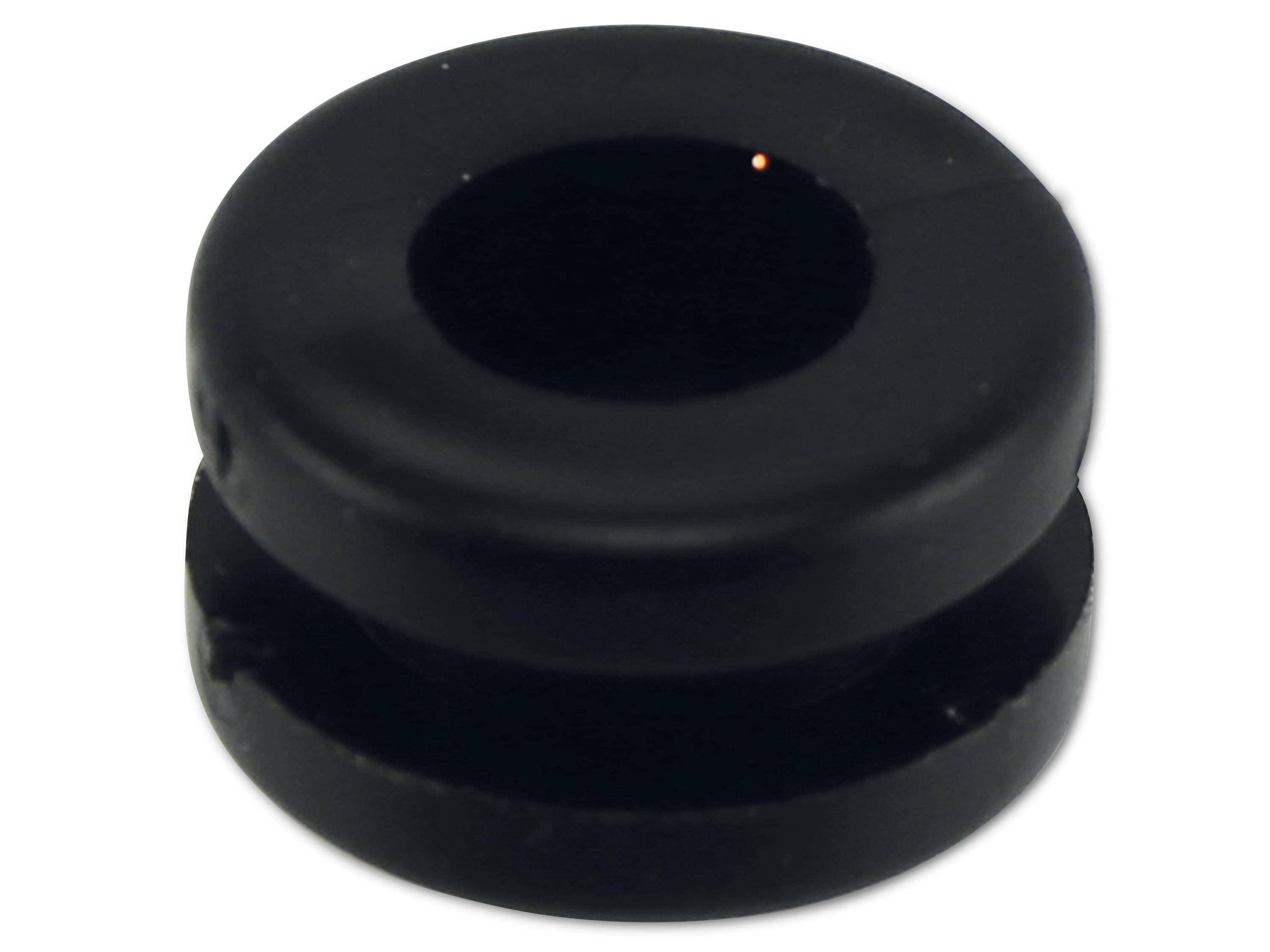 KSS Kabeldurchführungstülle PVC weich, schwarz, Plattenstärke 3, Loch-Ø 7,8, geschlossen, 1 Stück
