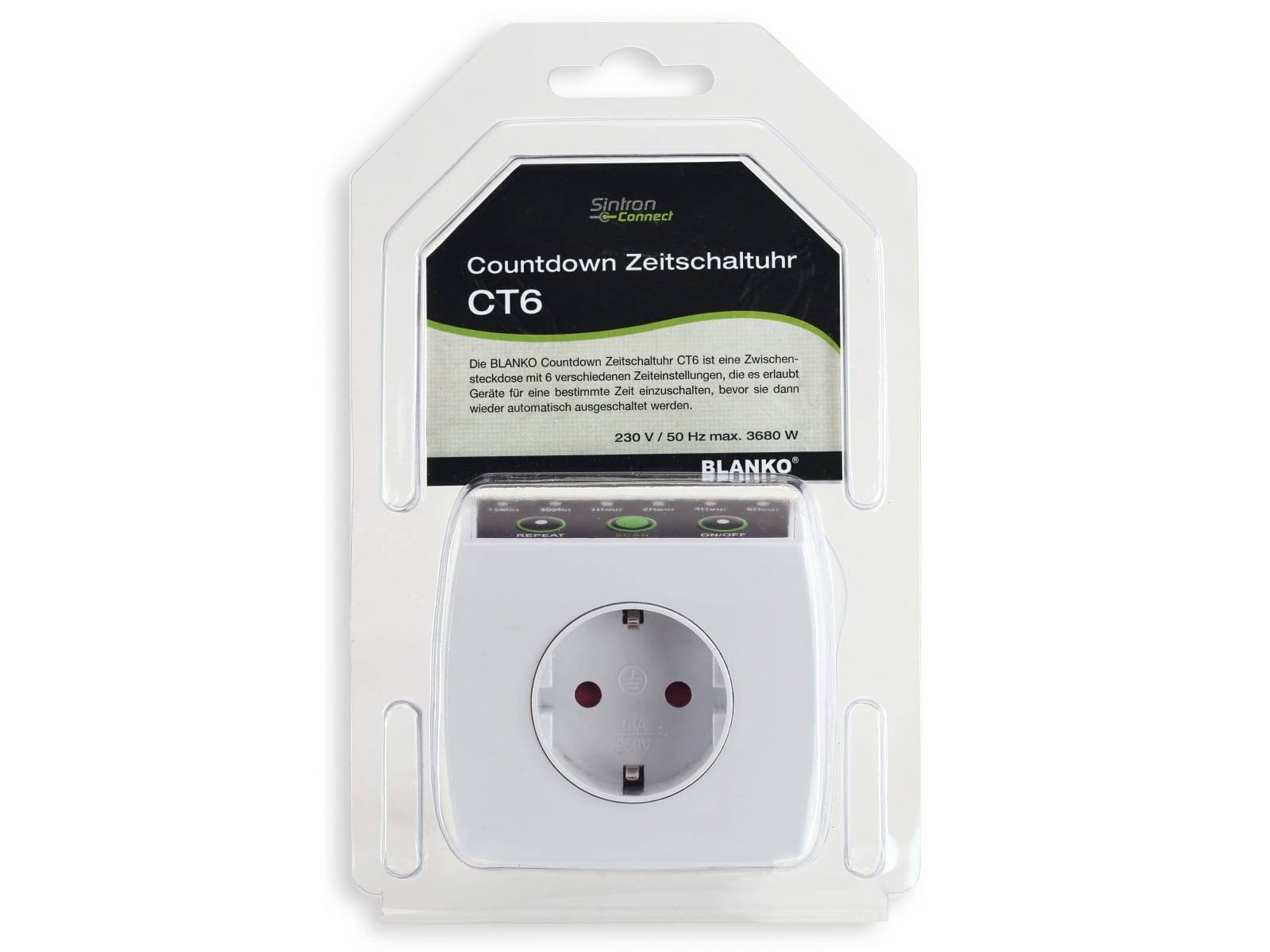 BLANKO - Countdown Zeitschaltuhr CT6 mit tägl. Wiederholung