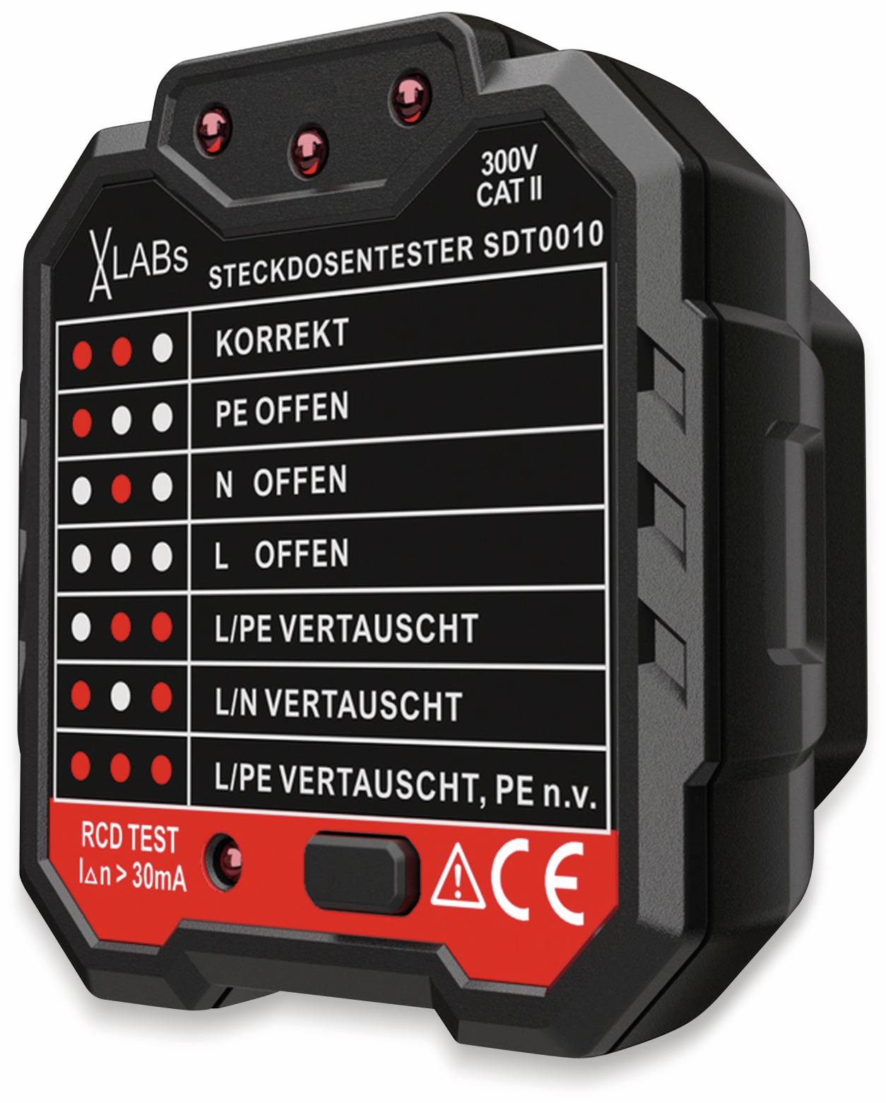 Steckdosentester mit RCD-Prüfung, FI-Test