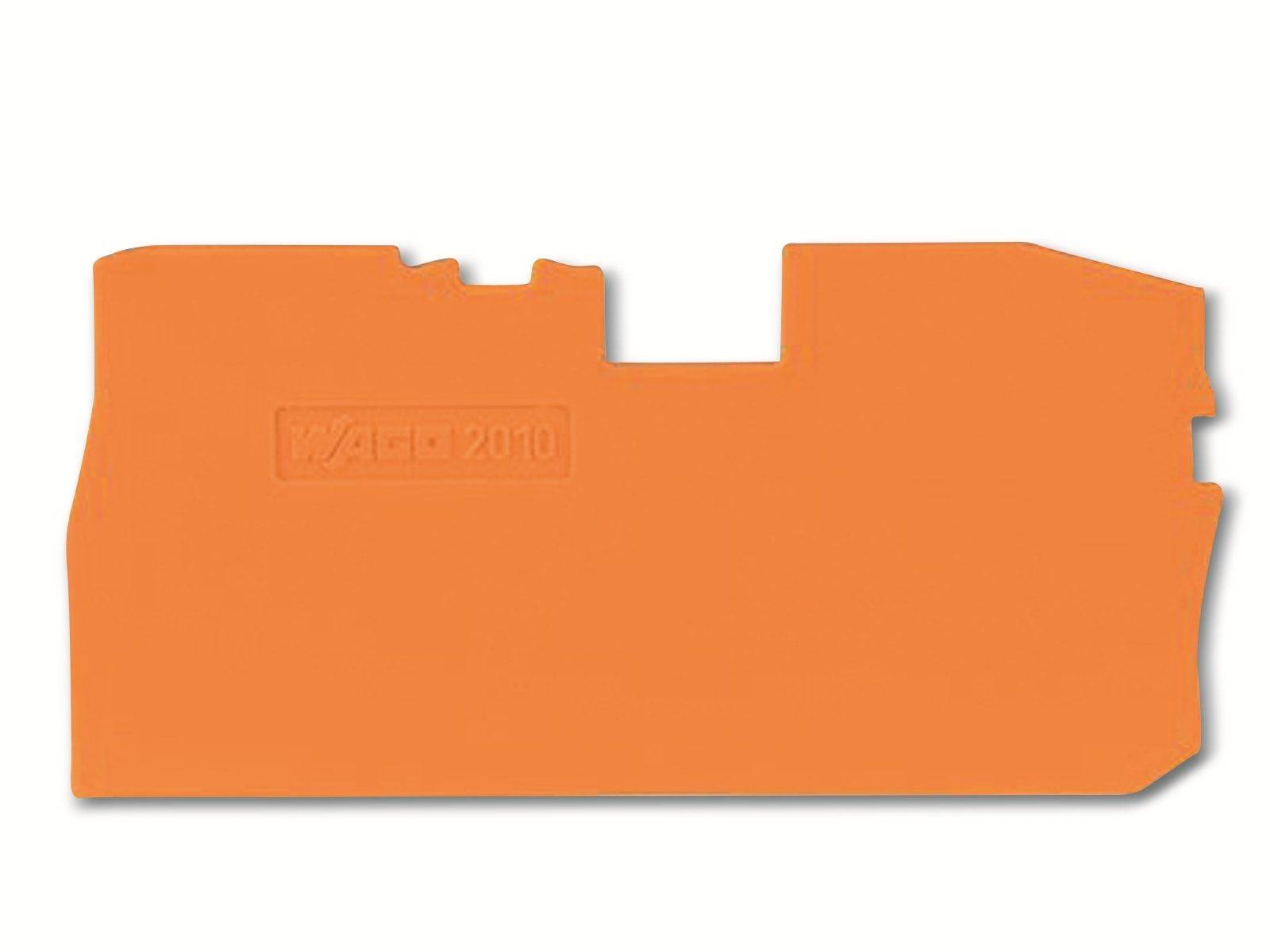 WAGO 2010-7192 Abschlussplatte,1 mm dick,orange (Inhalt 25 Stück) Industriematerial Reihenklemmen