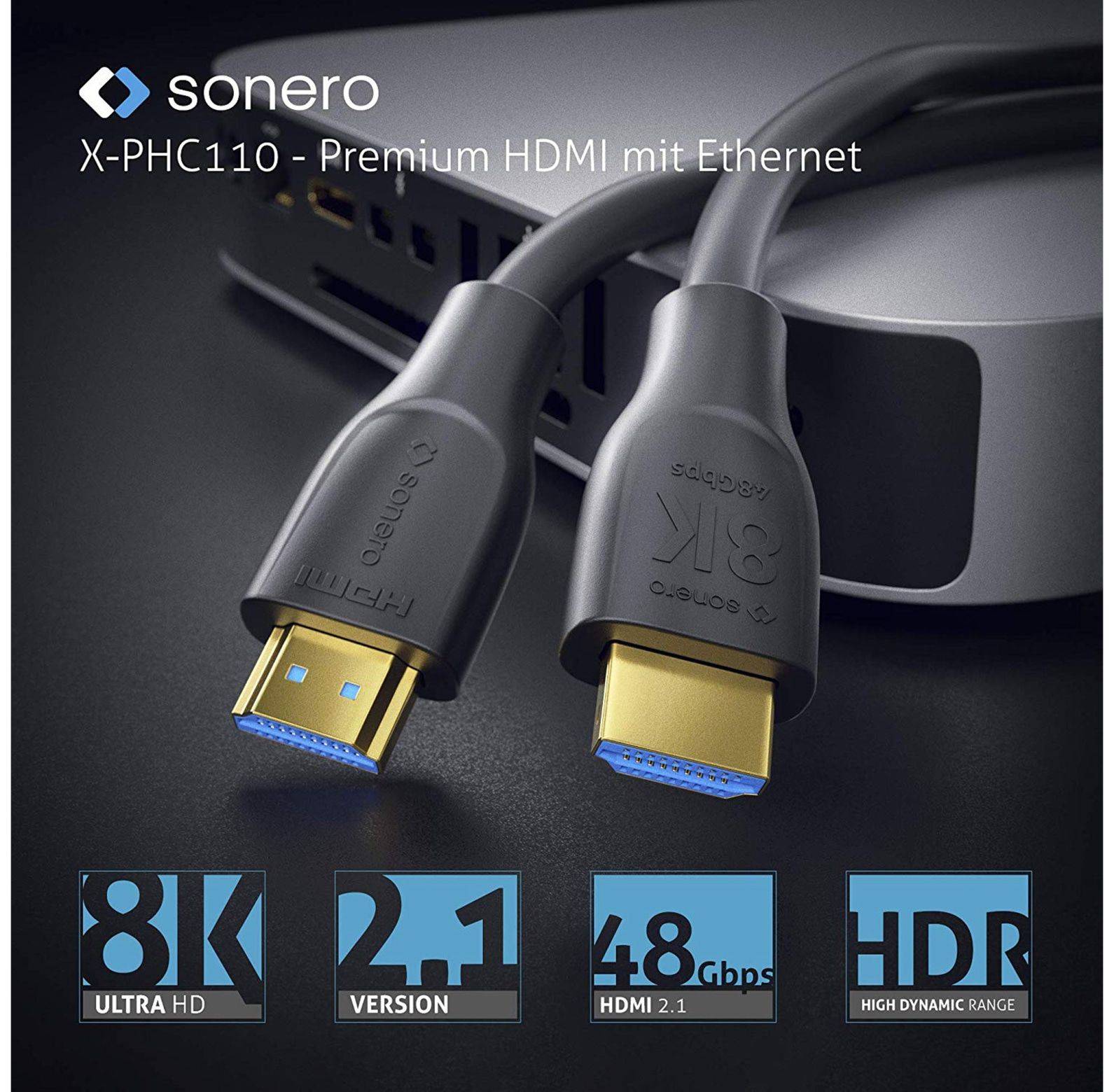 sonero Premium Ultra High Speed HDMI 8K Kabel - 1,50m