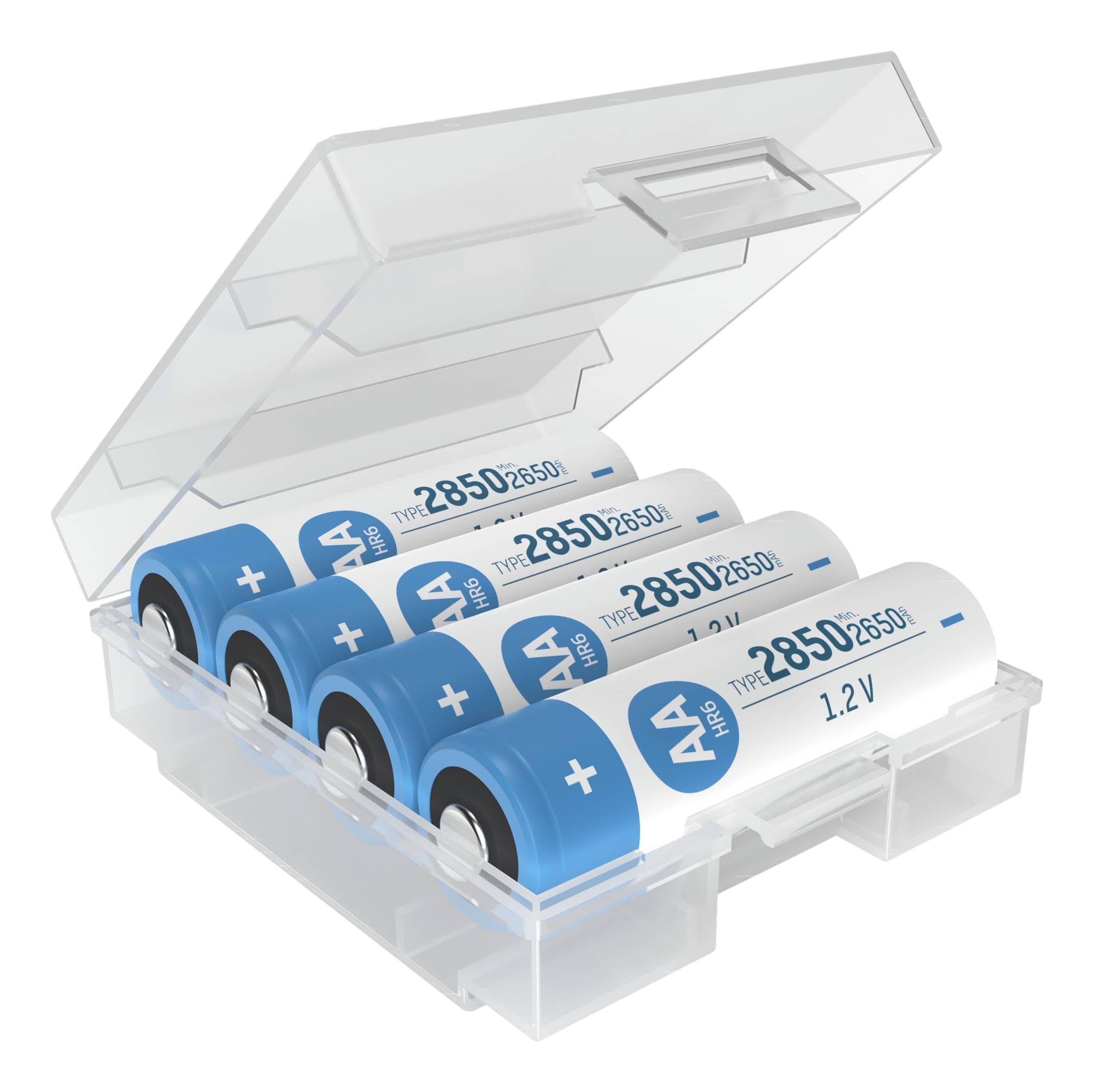 ANSMANN NiMH-Mignon-Akku 2850 mAh, 4 Stück, mit Batterienbox