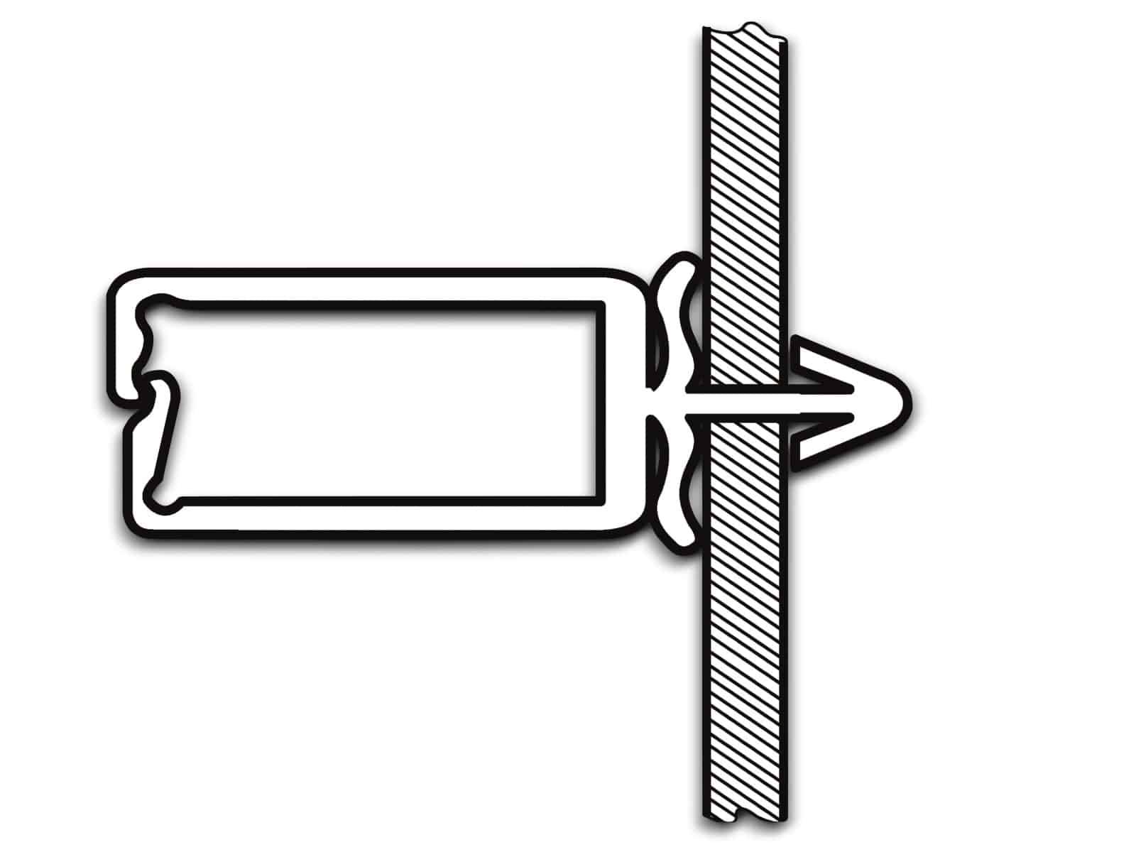 HELLERMANNTYTON Kabelschelle, Snapper, Abdeckung, 151-75209, natur, WPC20