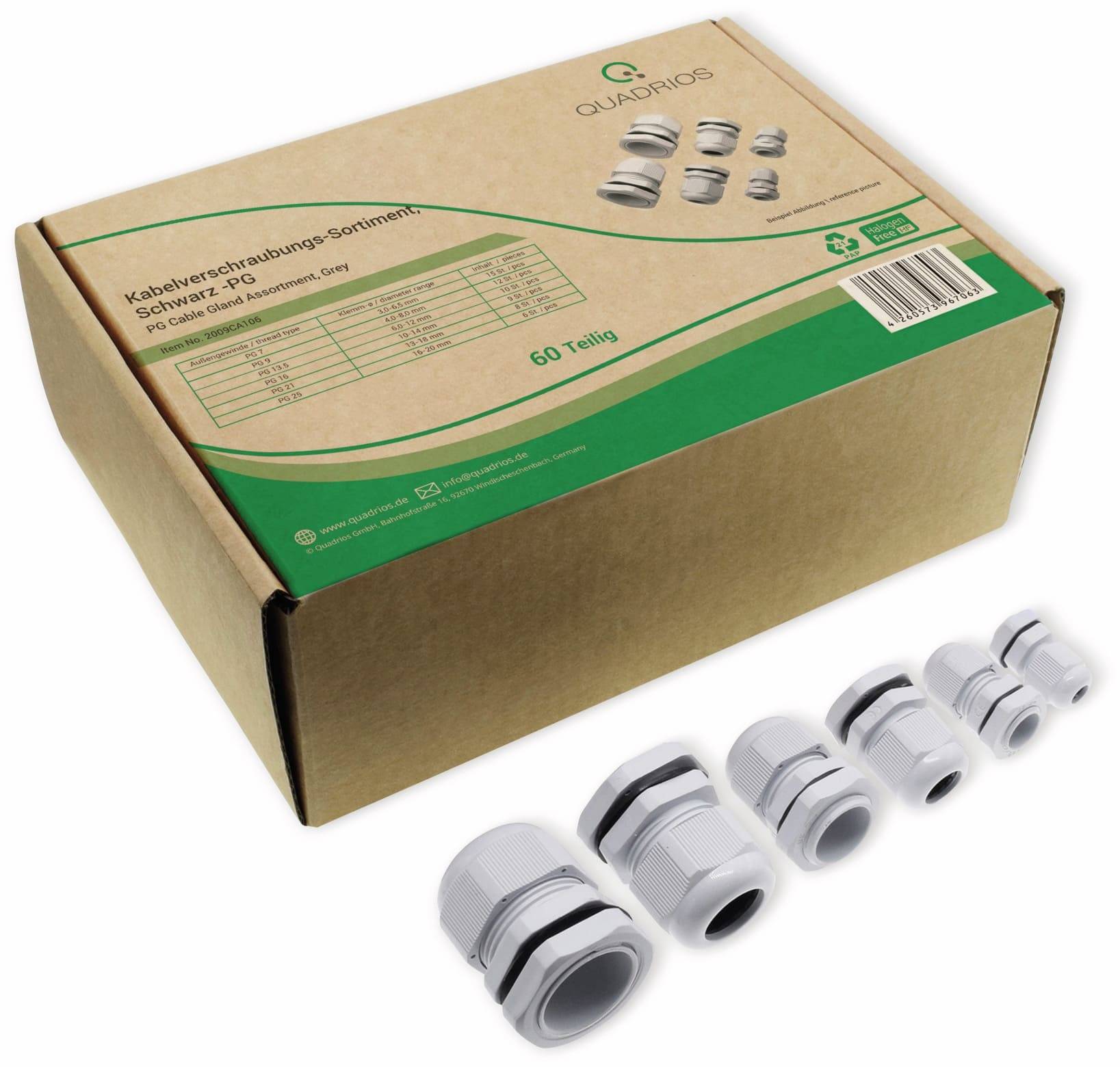 2009CA106 Kabelverschraubung Sortiment PA66 Lichtgrau RAL 7035 1 Set