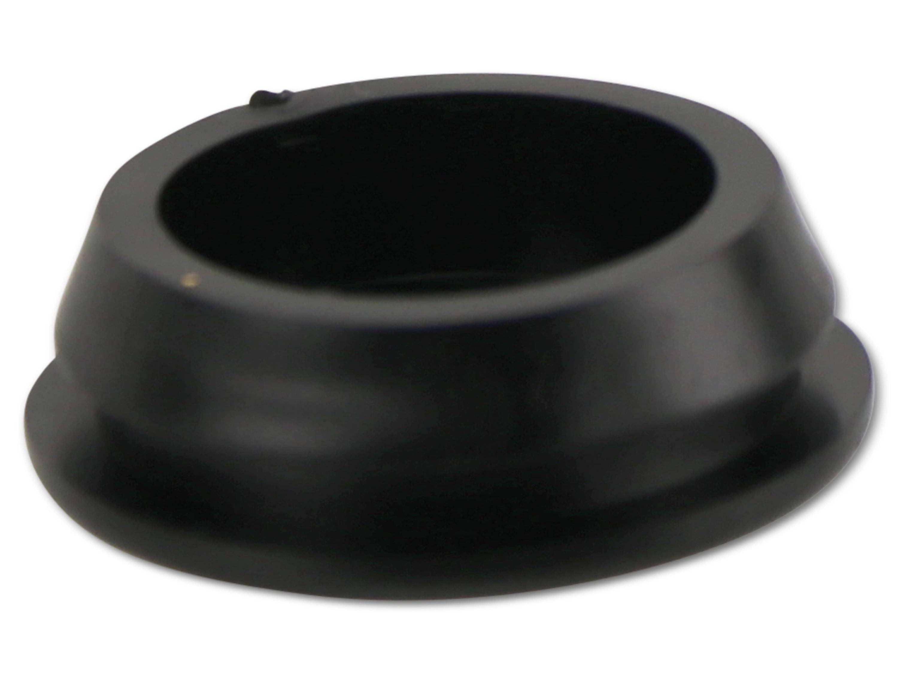 KSS Kabeldurchführungstülle PVC weich, schwarz, Plattenstärke 2, geschlossen, 1 Stück