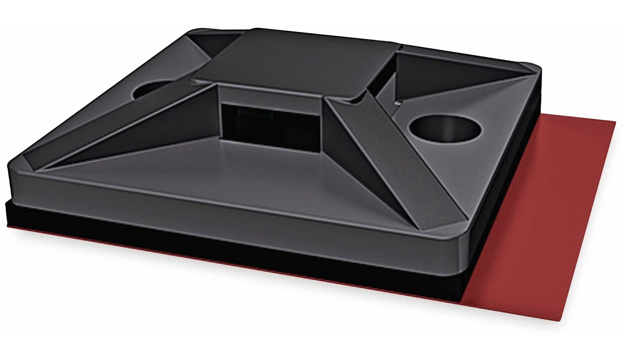 HellermannTyton Befestigungssockel, 19,0 x 19,0 mm, schwarz