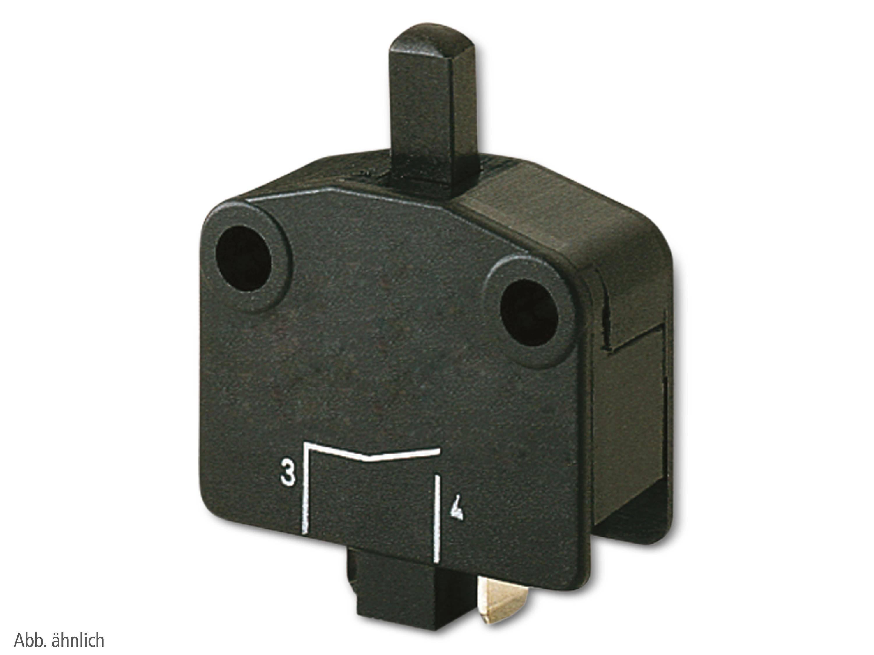 MARQUARDT Schnappschalter, 01115.2101, tastend, 1 x Ein/(Aus), 250 V/AC, 16 A, Flachstecker 6,3 mm