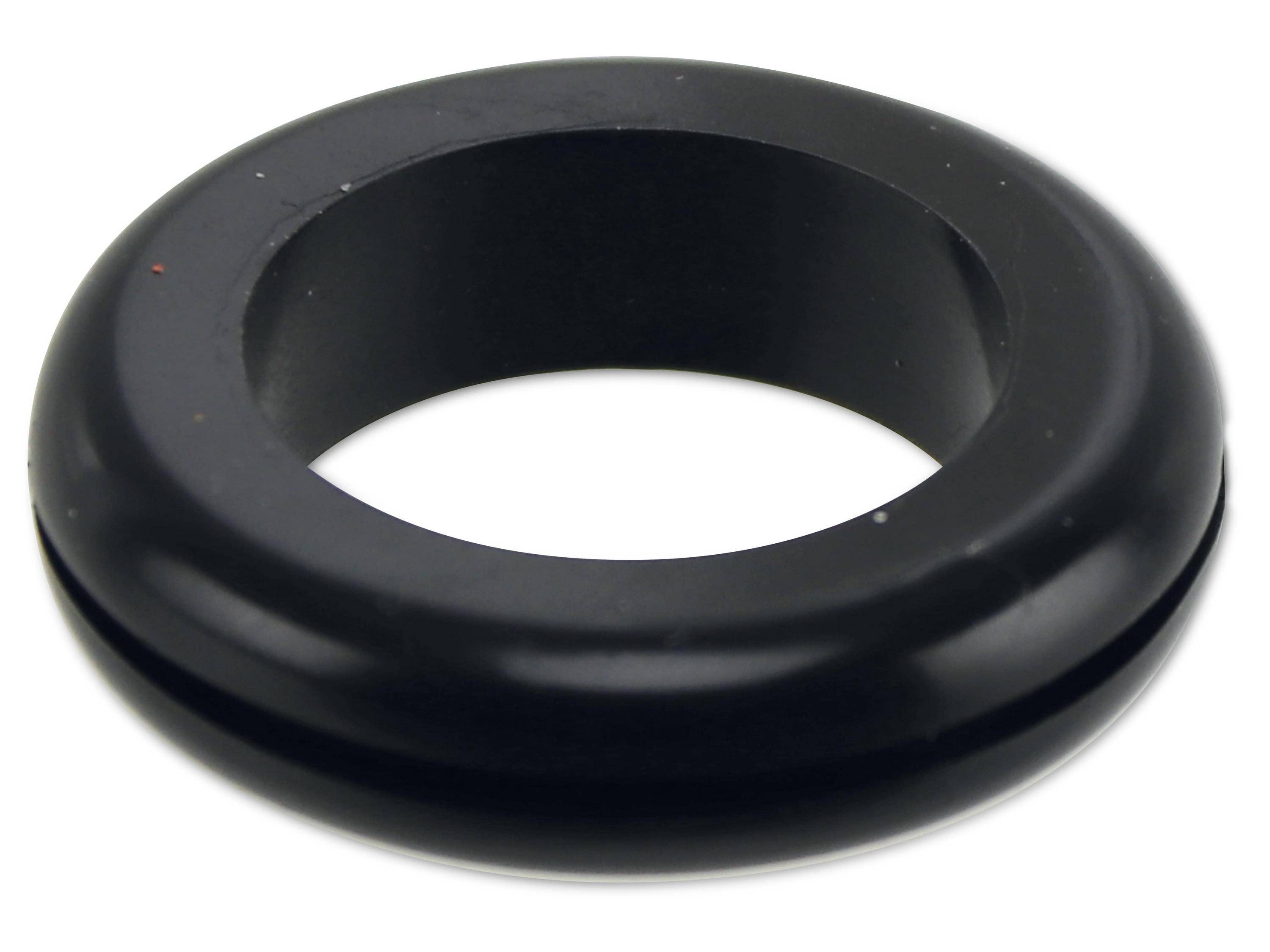 KSS Kabeldurchführungstülle PVC, schwarz, Plattenstärke 1,5, Loch-Ø 18,9, offen, 1 Stück