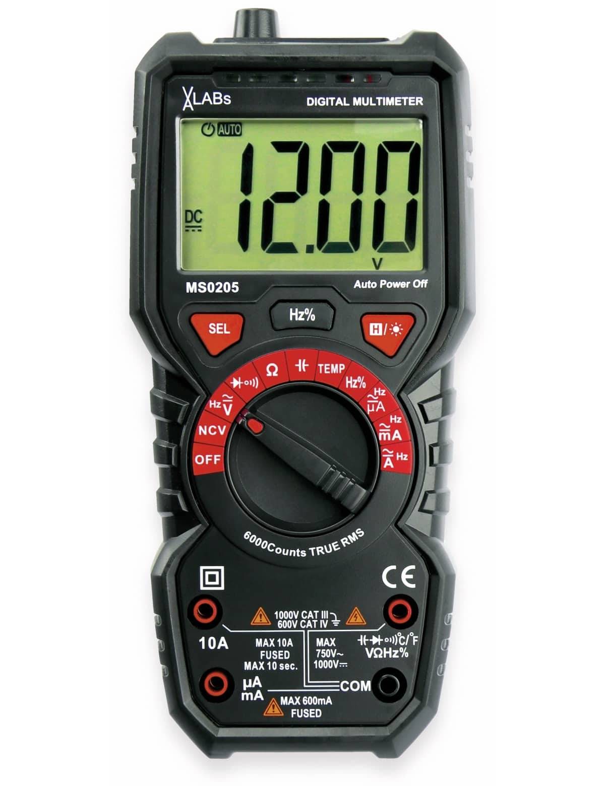 TrueRMS Digital-Multimeter, 6.000 Counts, 1000 V, 10 A, NCV