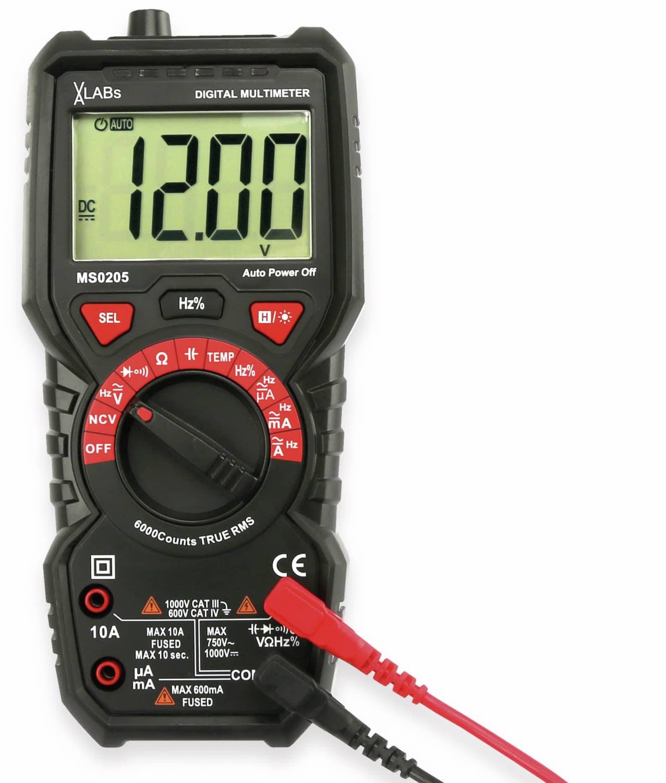 TrueRMS Digital-Multimeter, 6.000 Counts, 1000 V, 10 A, NCV
