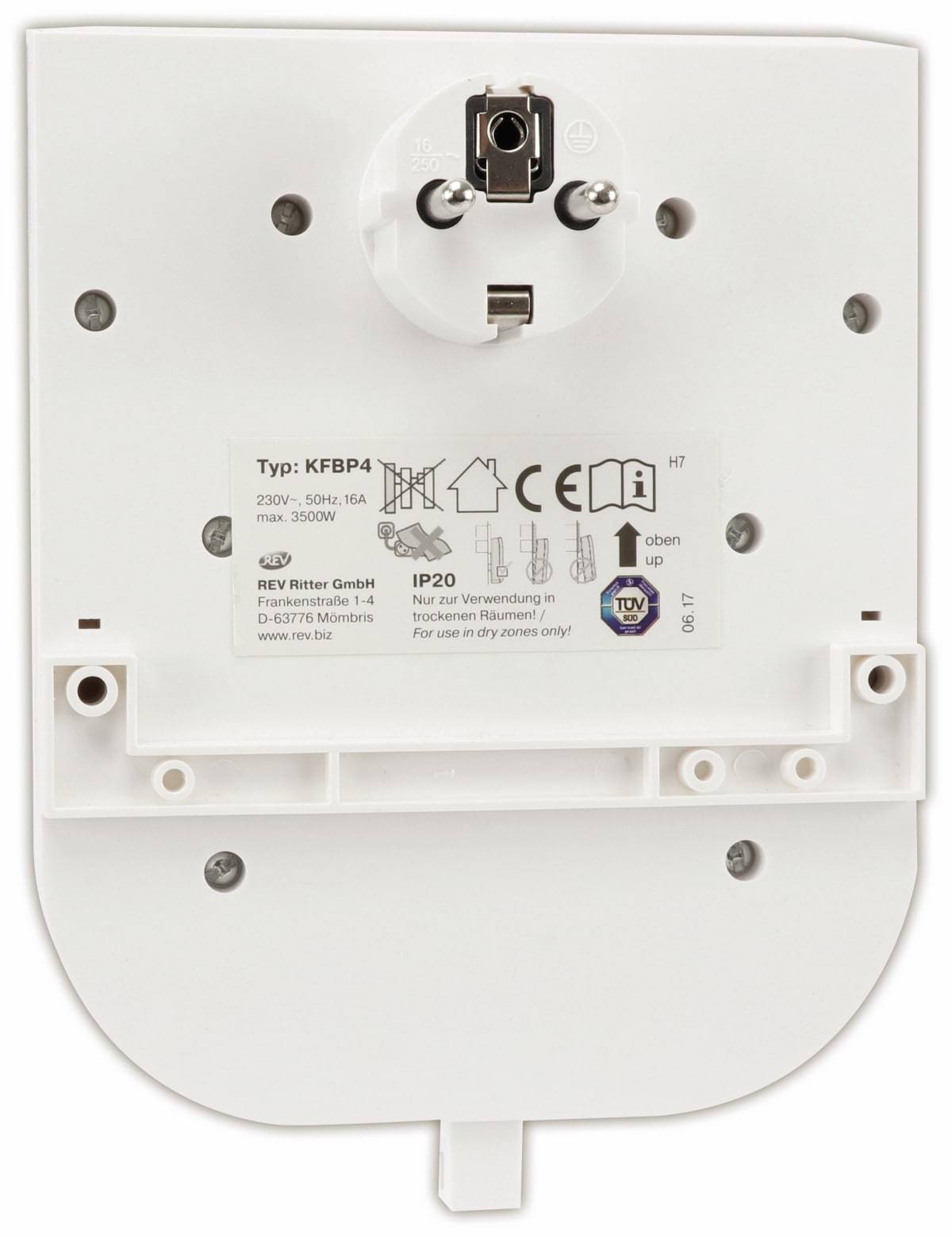 REV RITTER - REV 0020340112, Weiß, 230 V, 16 A, 50 Hz