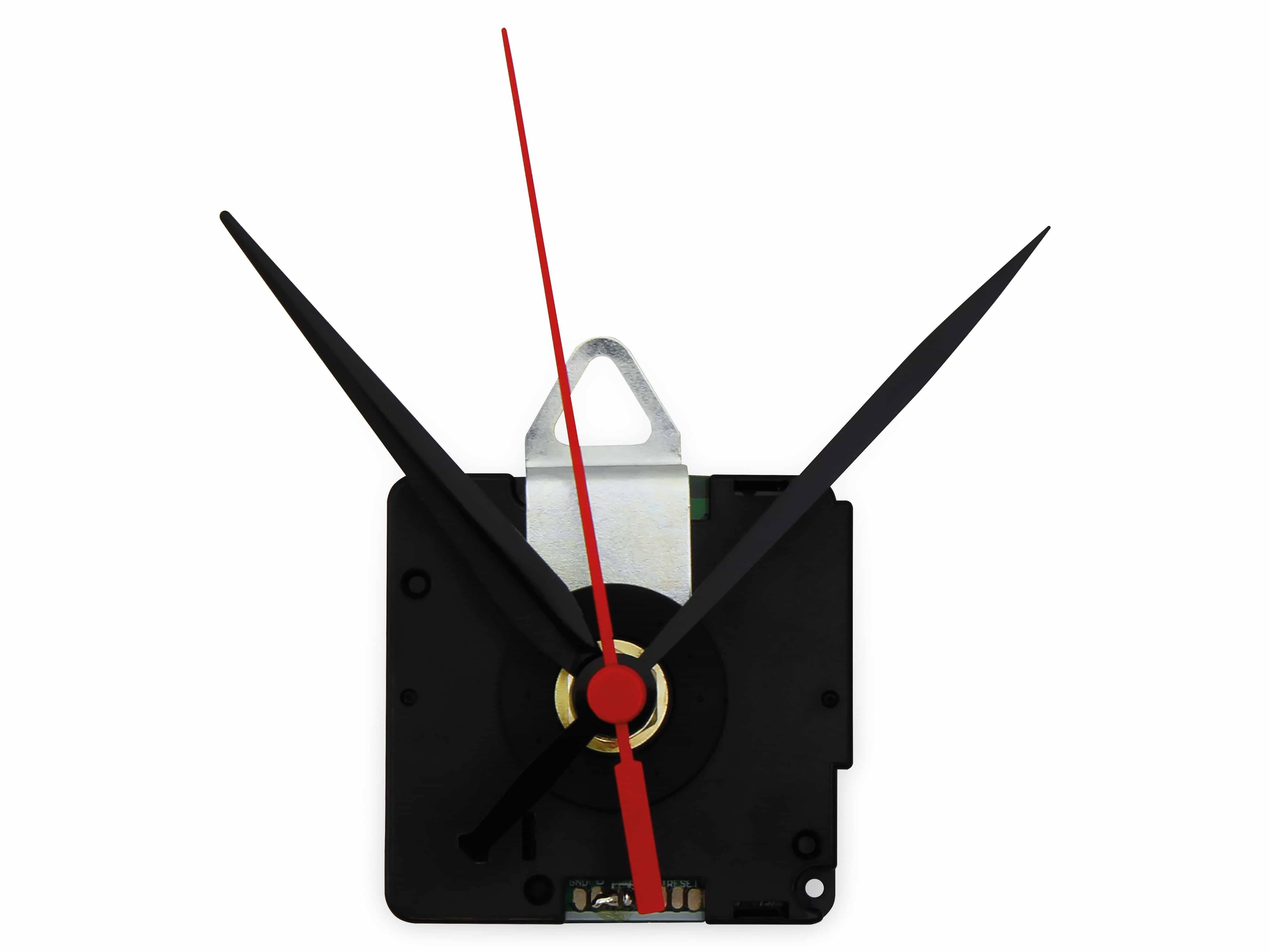 Funk-Quarzuhrwerk McPower "FQU-5005" 3 verschiedene Metall-Zeigersätze, springend