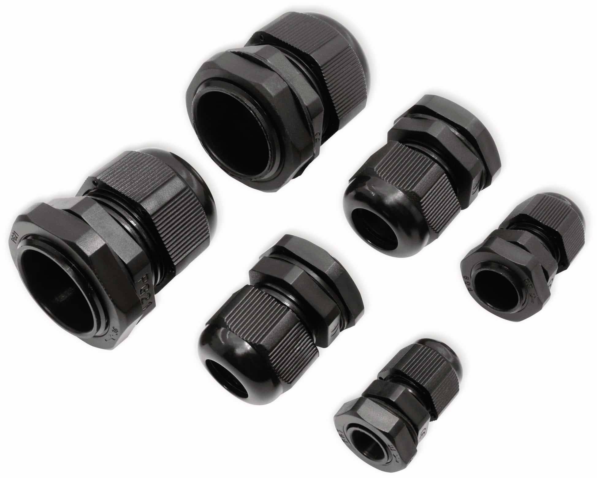 2009CA105 Kabelverschraubung Sortiment PA66 Schwarz (RAL 9005) 1 Set