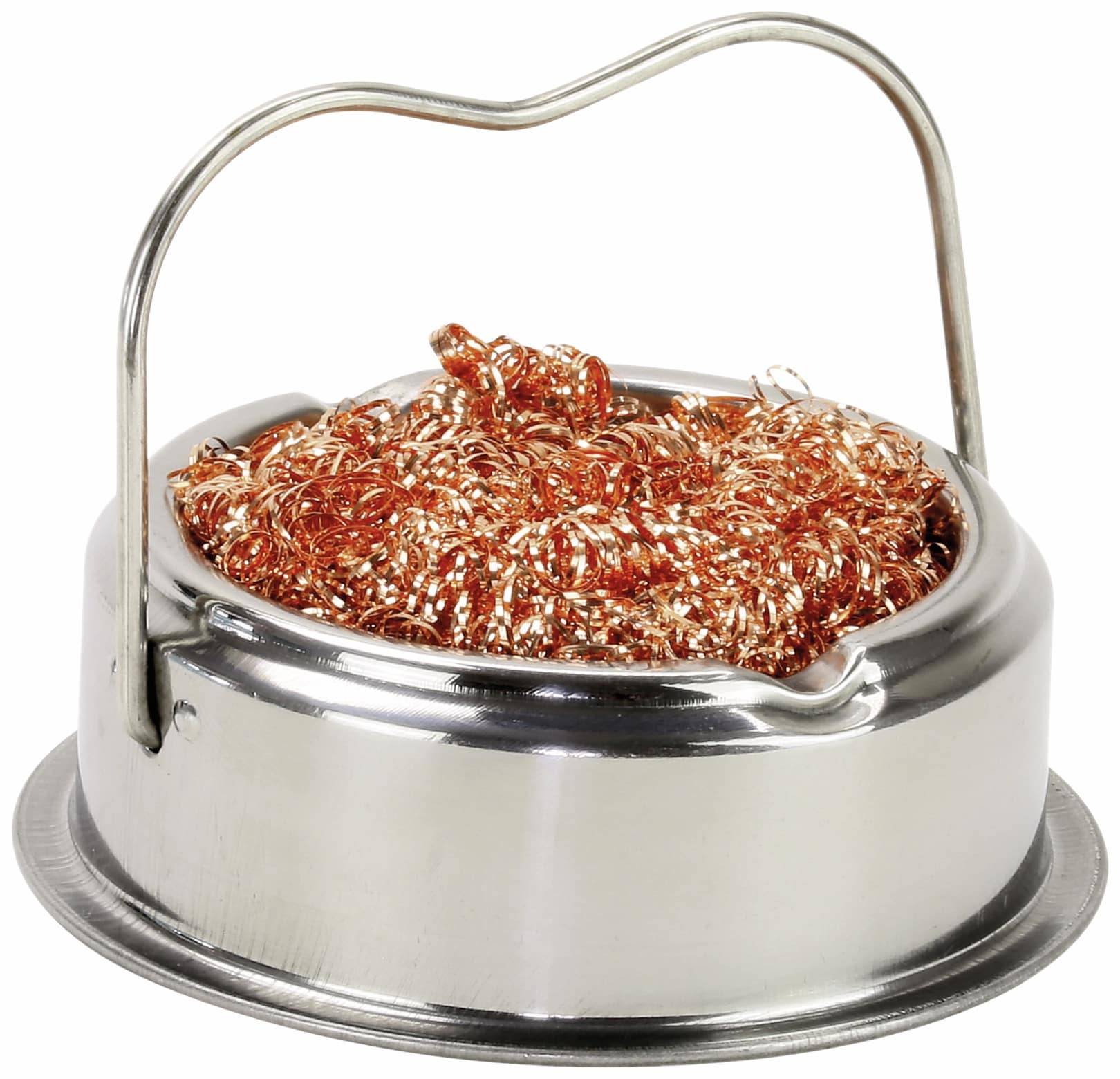 BLANKO - Lötspitzenreiniger, Metallschwamm in Metallschale