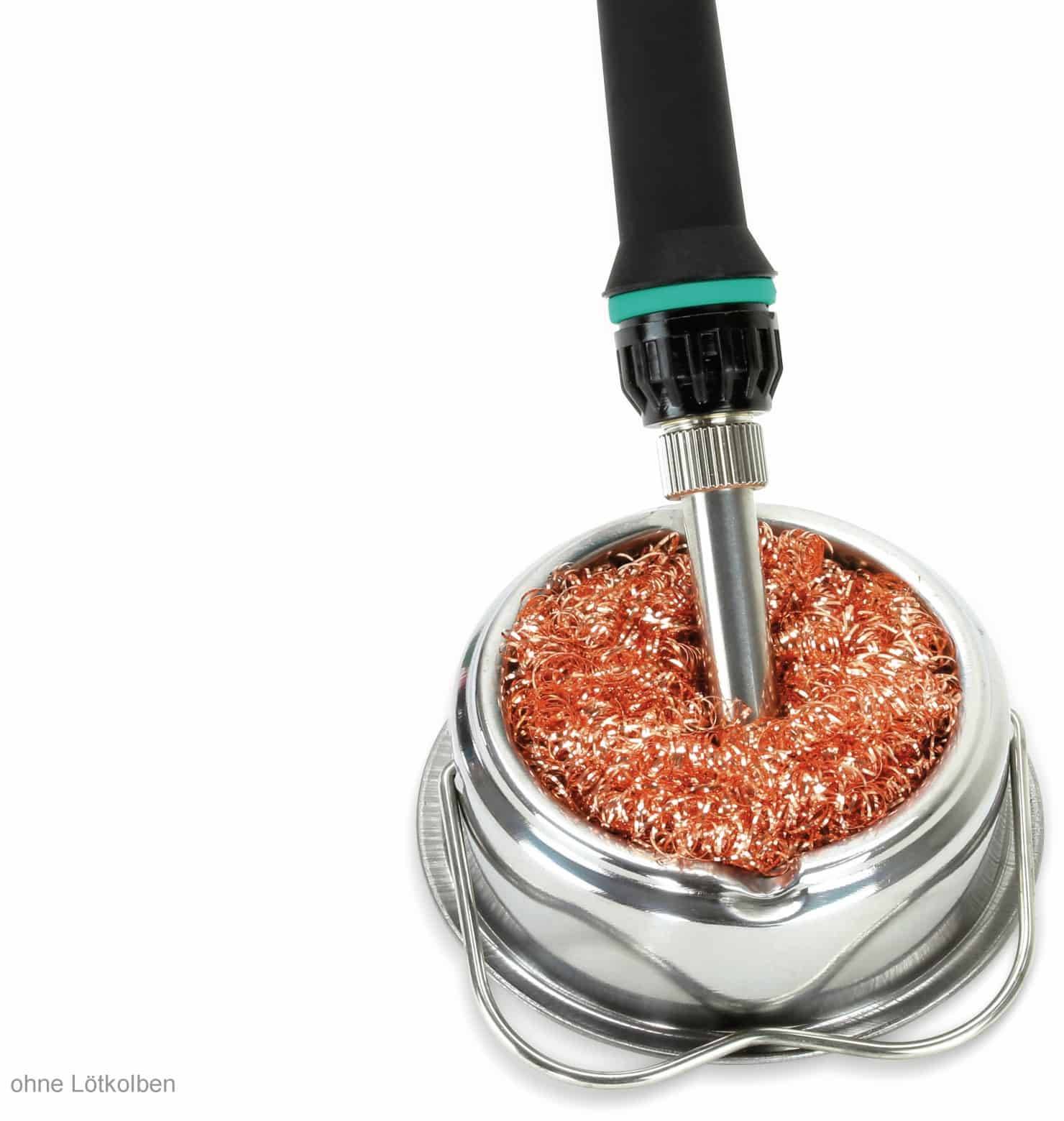 BLANKO - Lötspitzenreiniger, Metallschwamm in Metallschale