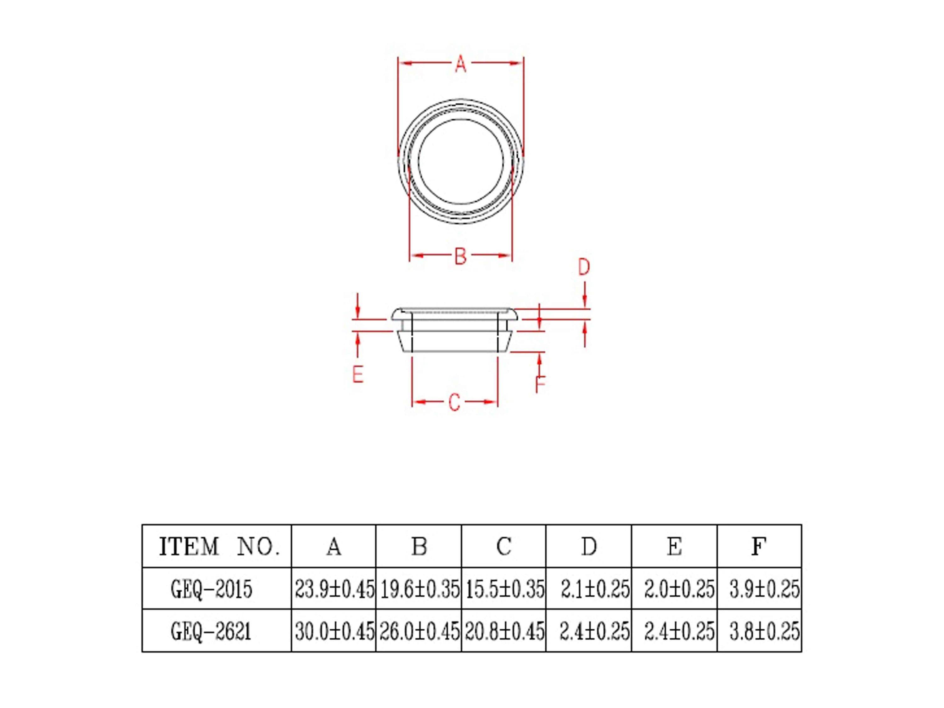 KSS Kabeldurchführungstülle PVC weich, schwarz, Plattenstärke 2,4, offen, 1 Stück