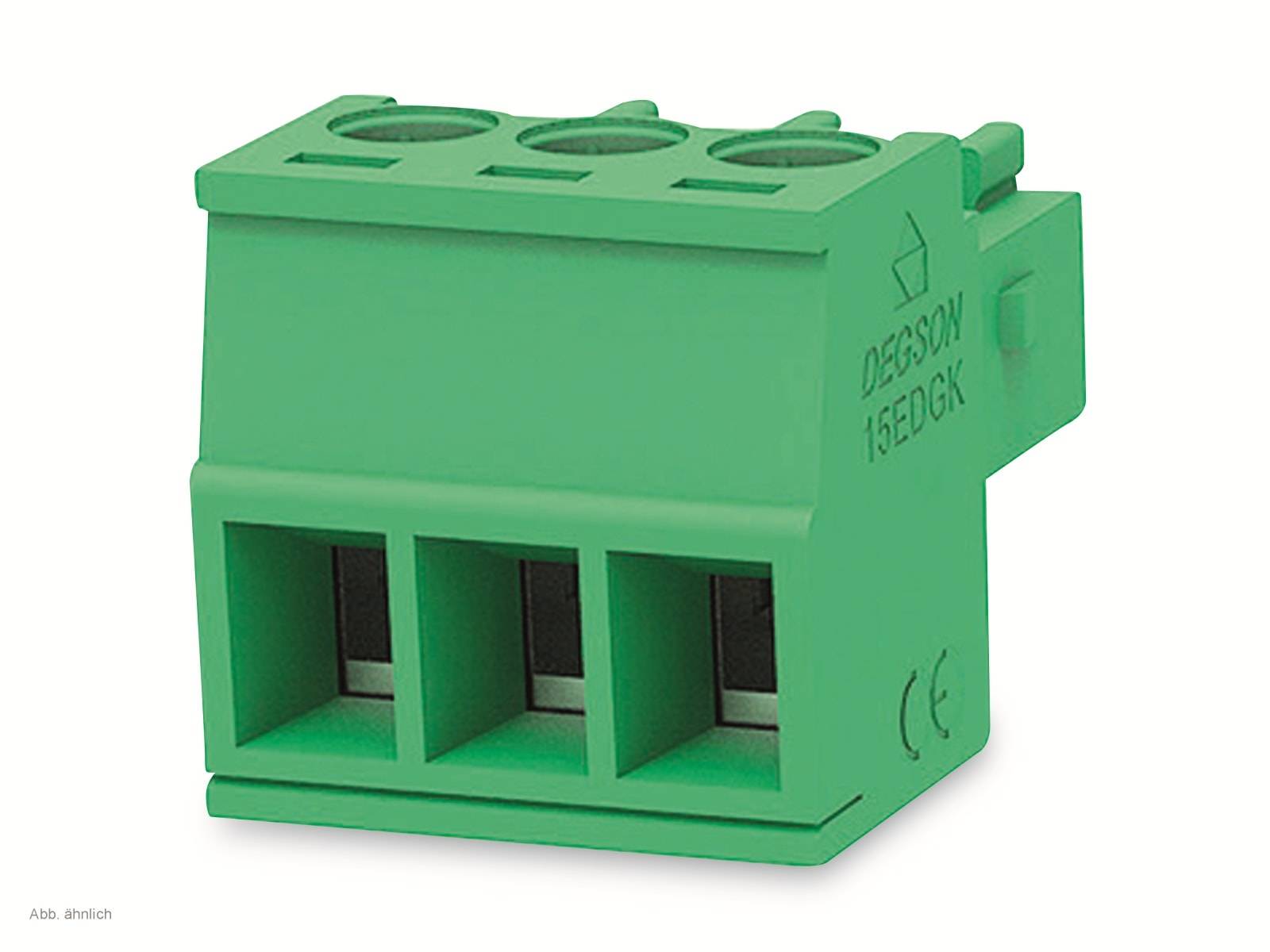 DEGSON Klemmleiste, 15EDGK-3.5-02P-14-00AH, vertikal 2 polig grün