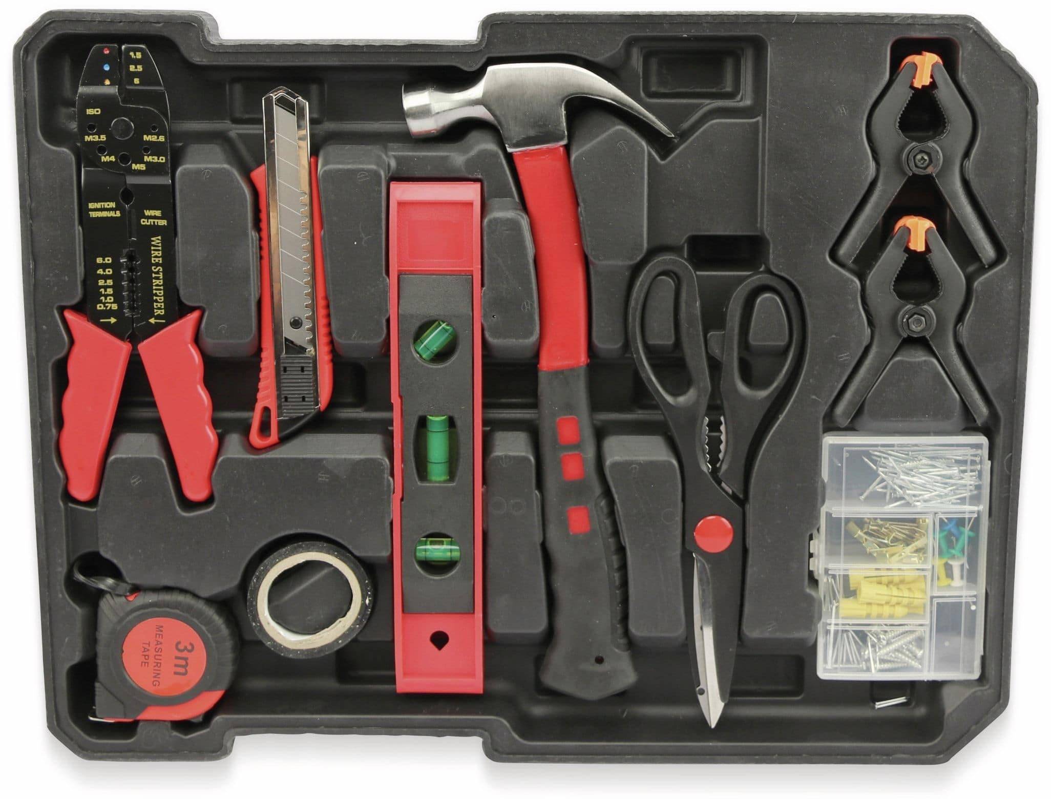 KINZO Werkzeug-Satz 16672, 187-teilig, im Alu-Rollkoffer