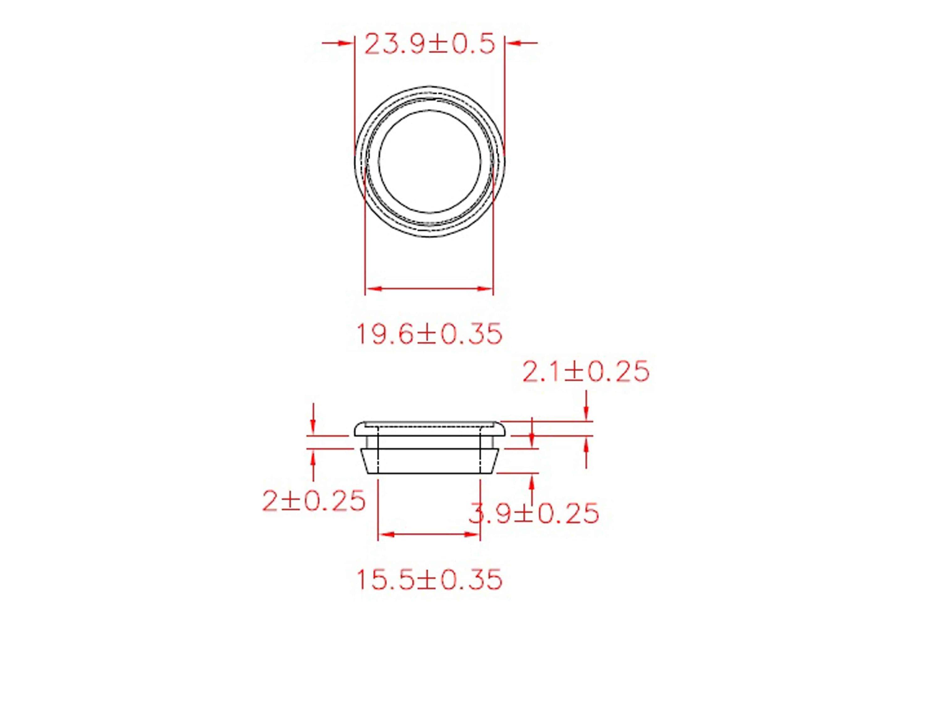 KSS Kabeldurchführungstülle PVC, schwarz, Plattenstärke 2, offen, 1 Stück