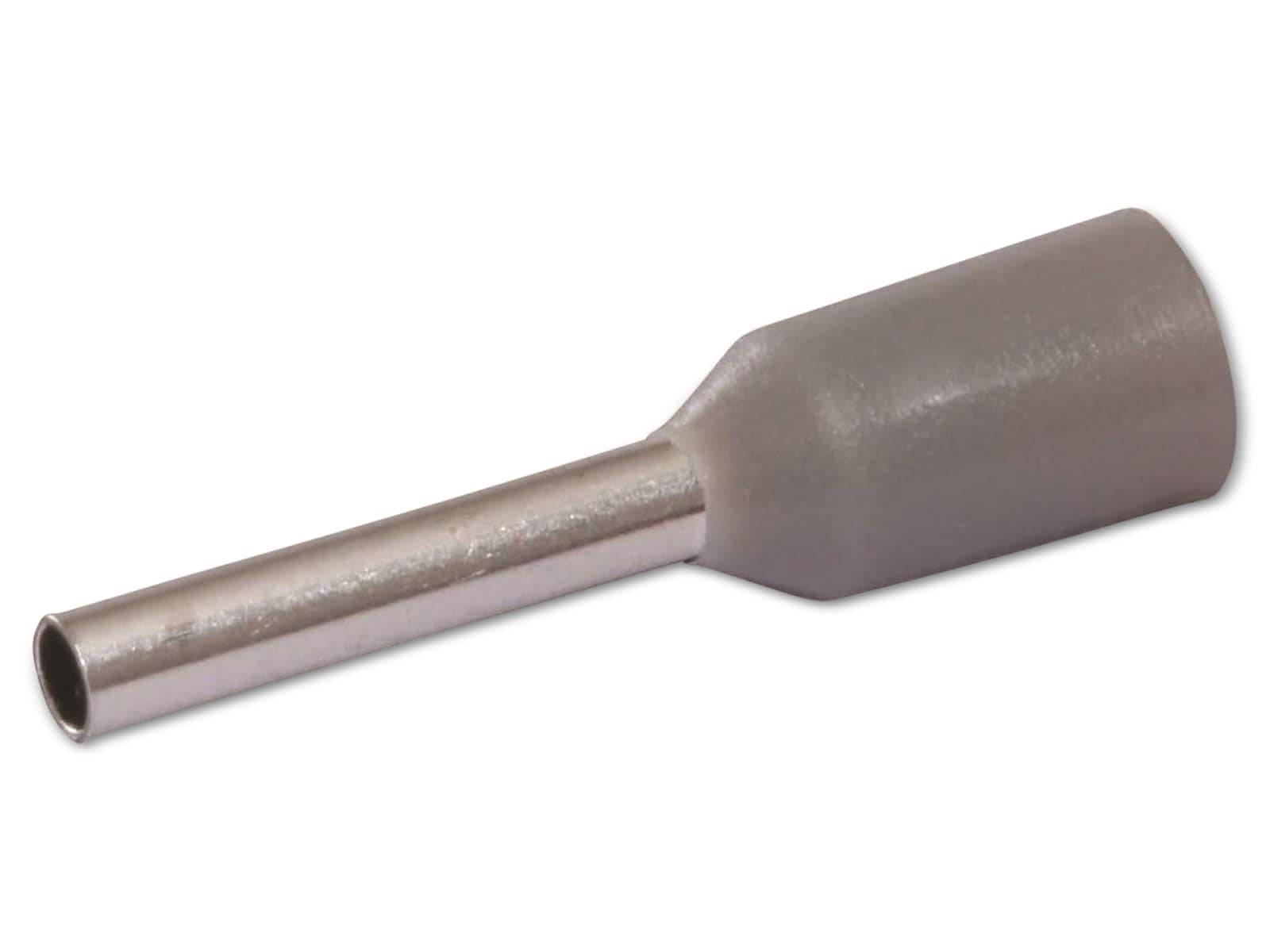 QUADRIOS Aderendhülse 22C426, 0,75 mm², Grau, Teilisoliert, 100 Stück