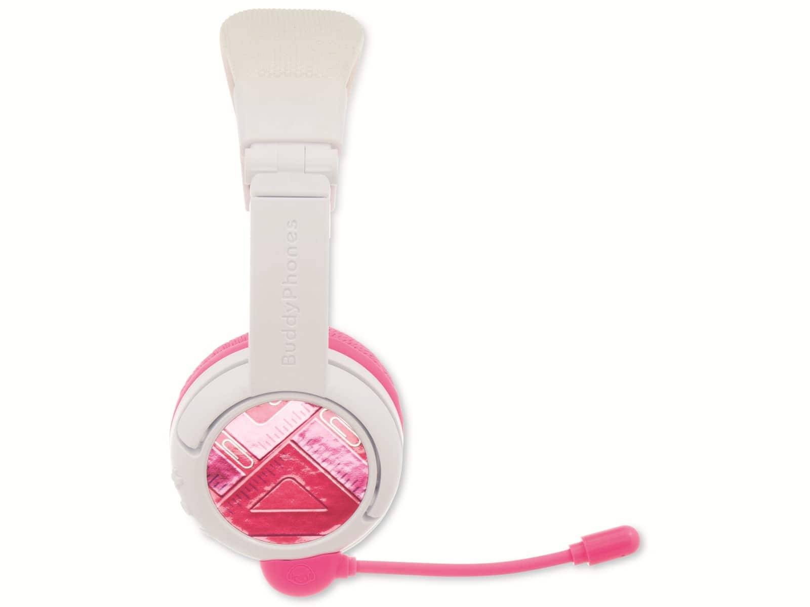 BuddyPhones Kopfhörer für Kinder Homeschooling Bluetooth Pink - So macht Lernen