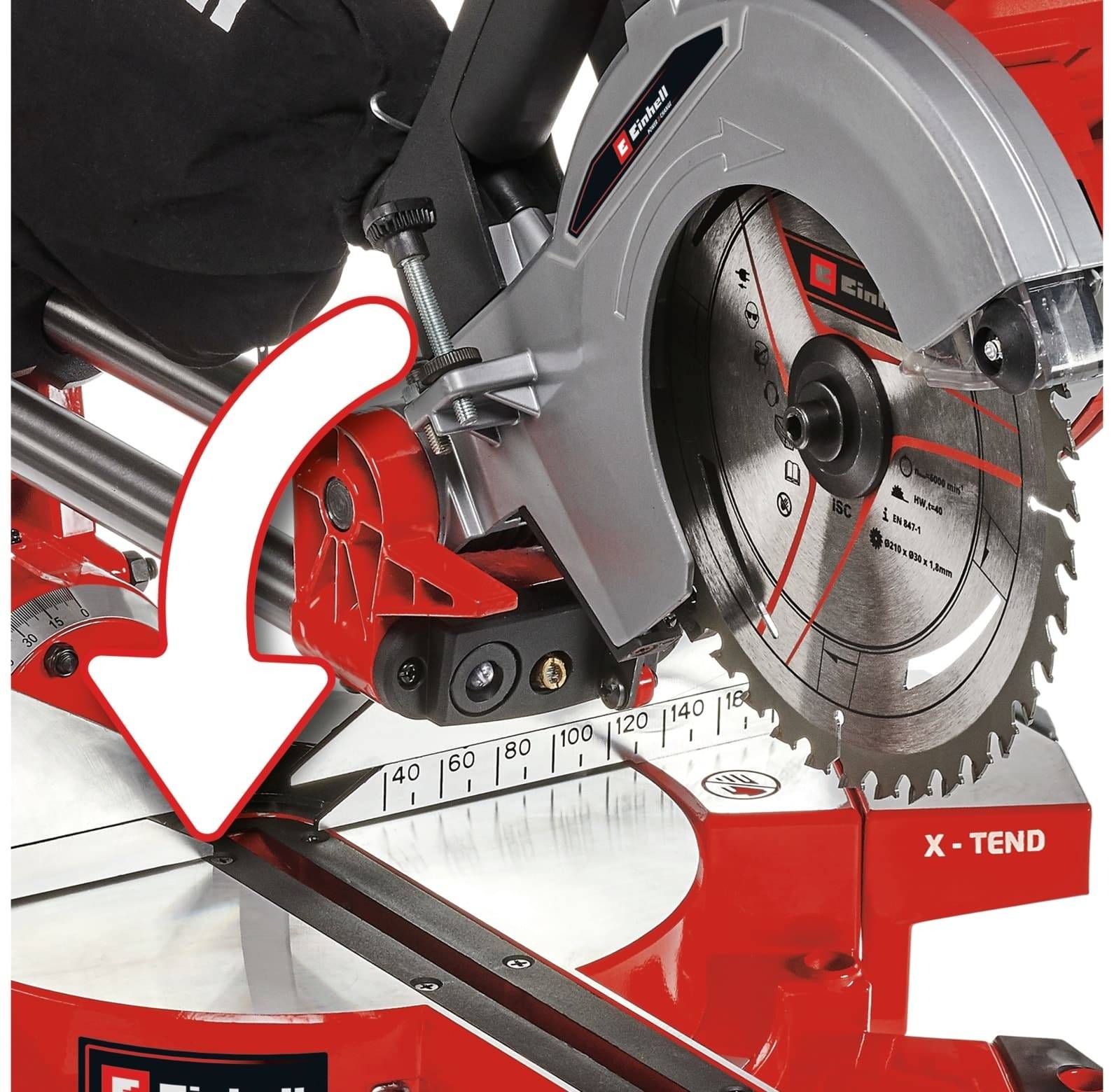 Einhell Power X-Change TE-SM 36/210 Li - Solo Zug-Kapp- und Gehrungssäge