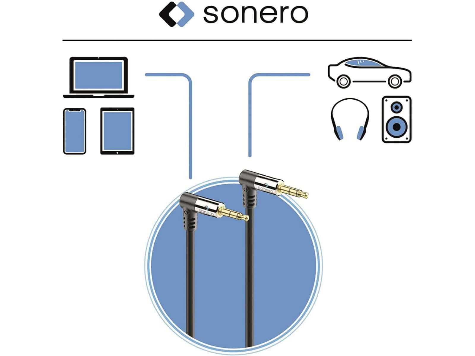 sonero 3,5mm Audio Kabel 2x90° 1,0m S-AC520-010