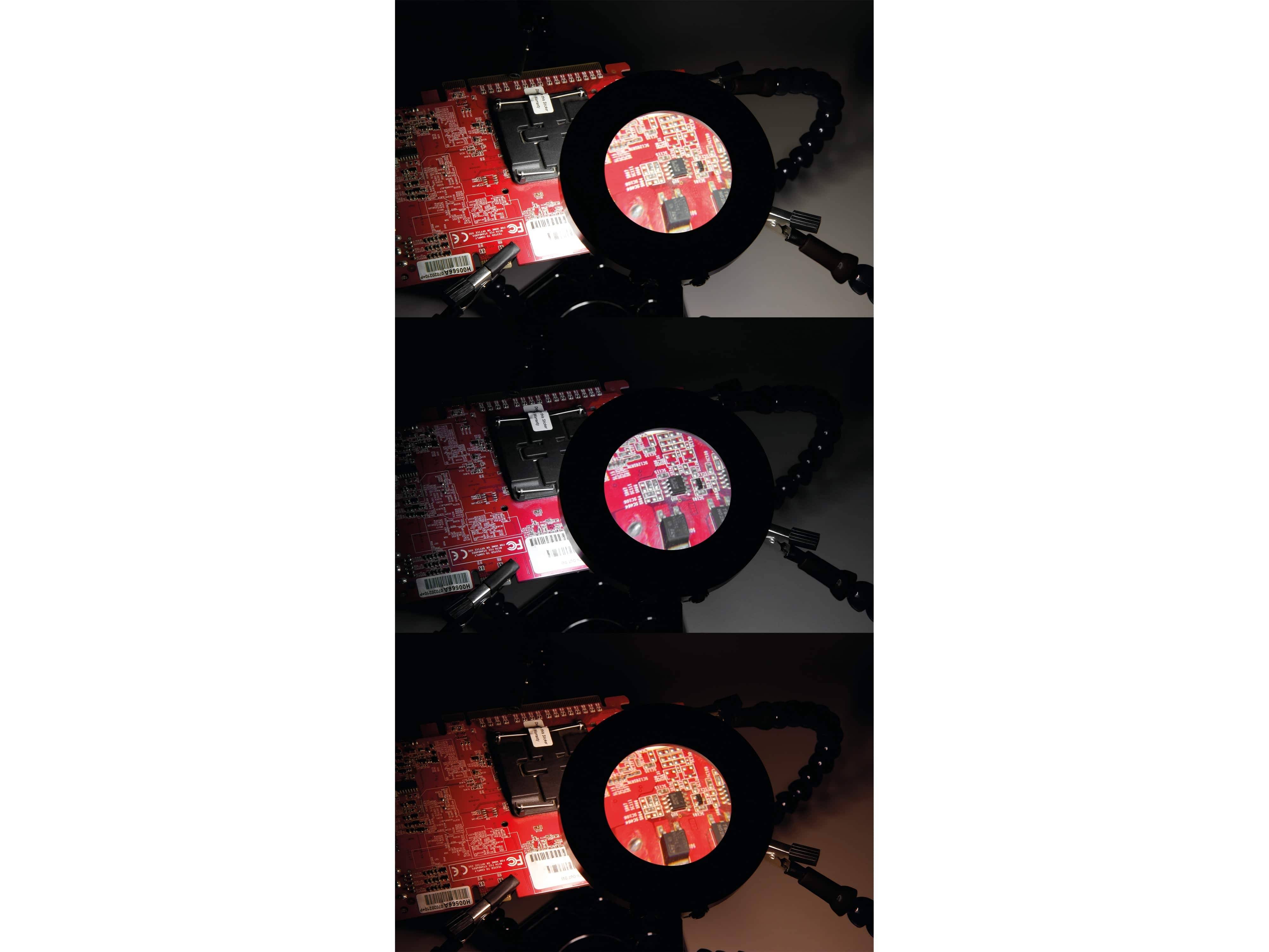 Helfende Hände McPower "HM-6" mit 6 Armen, LED-Lupenleuchte, sehr flexibel