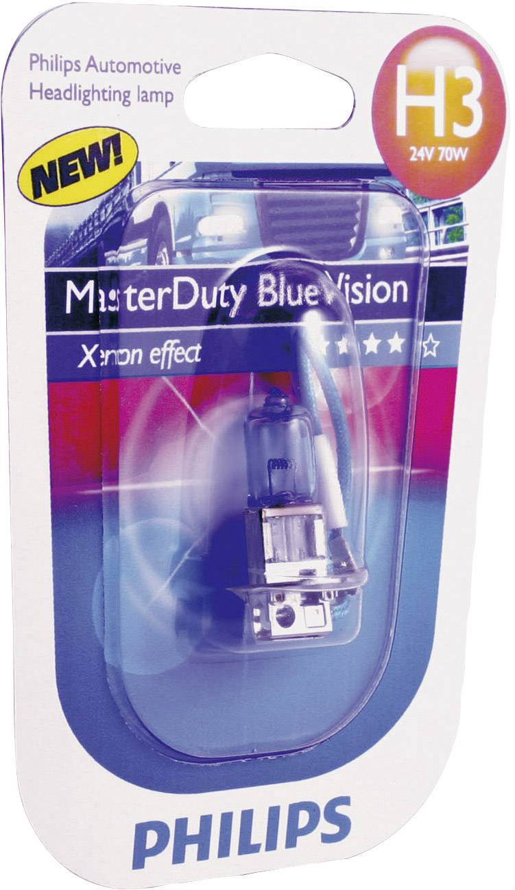 Philips 77486628 Halogen Leuchtmittel MasterDuty Blue Vision H3 70 W 24 V