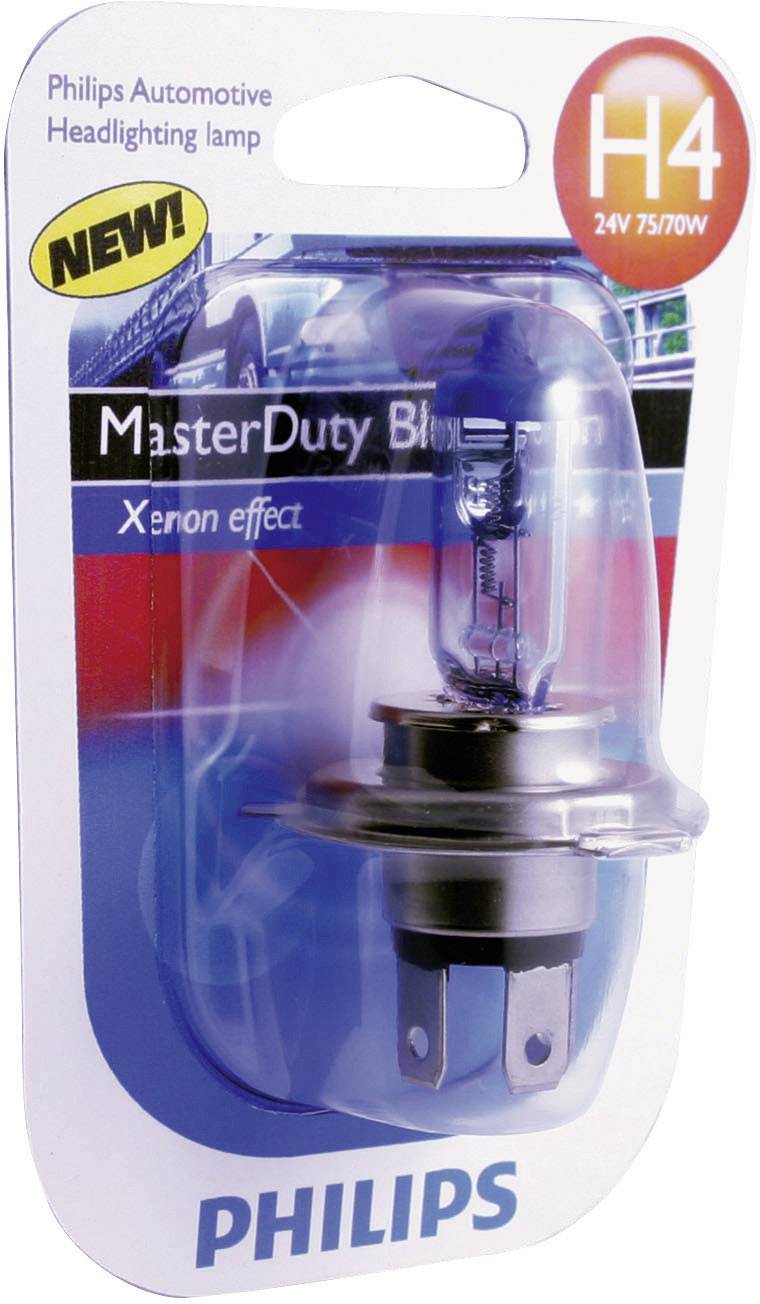 Philips Automotive 53275328 Halogen Leuchtmittel MasterDuty Blue Vision H4 75/70W 24V