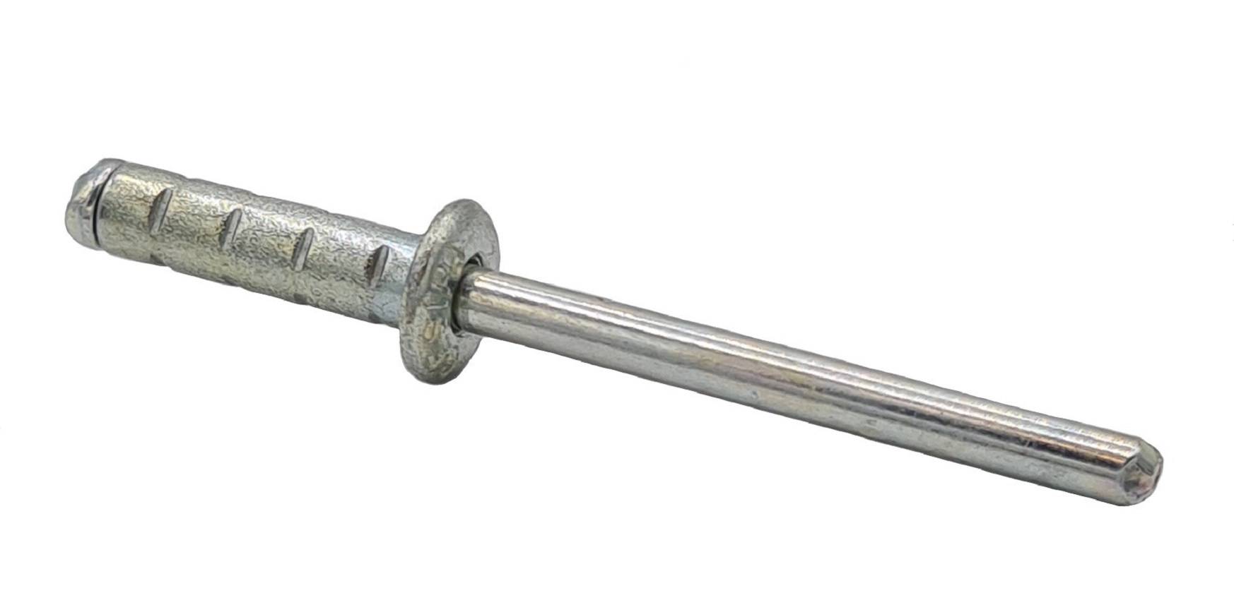 Offene Mehrbereichsblindniete mit Sollbruchdorn Flachkopf Alu/Edelstahl A2 4 x 17 - 500 Stk