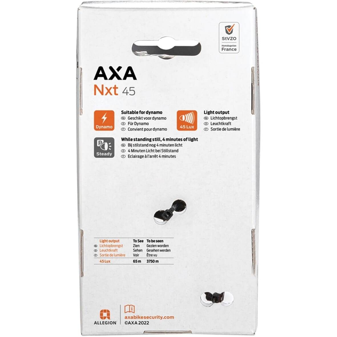 Scheinwerfer Axa NXT 45 Hub Dynamo