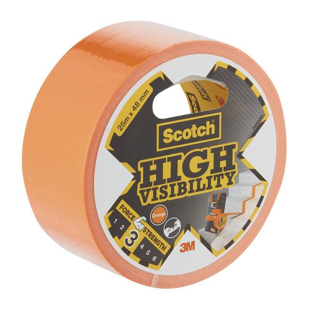 3M - Scotch High Visibility Klebeband - Orange - Bündelung - Schützend - Reparatur - Metall - Holz - 25 m - 48 mm - 6 St