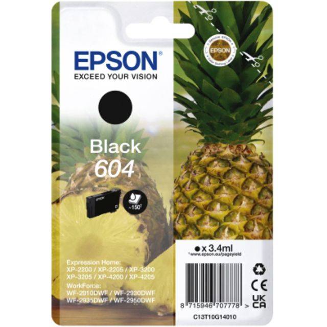 Epson Druckerpatrone T10G1, 604 Original Schwarz C13T10G14010