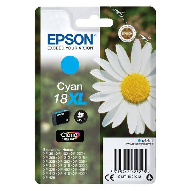 Epson 18XL - 6.6 ml - XL - Cyan - Original - Tintenpatrone