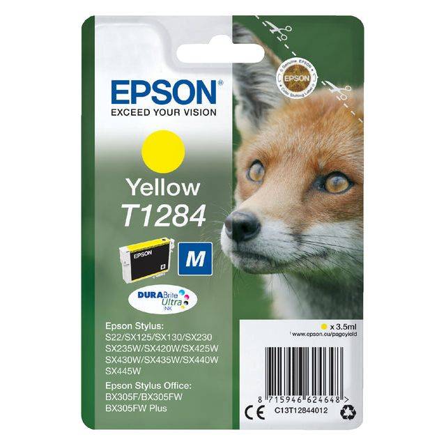 Epson Druckerpatrone T1284 Original Gelb C13T12844012