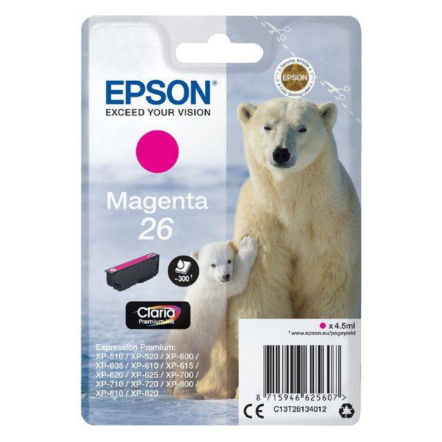 Epson Druckerpatrone T2613, 26 Original Magenta C13T26134012