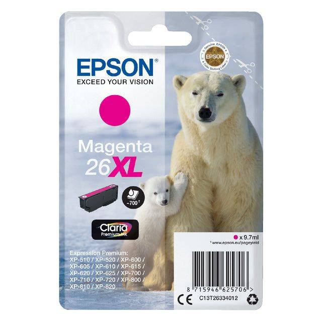 Epson Druckerpatrone T2633, 26XL Original Magenta C13T26334012