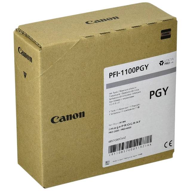 Canon PFI-1100 PGY - 160 ml - Photo Grau - Original - Tintenbehälter - für imagePROGRAF PRO-2000, PRO-2100, PRO-4000, PR