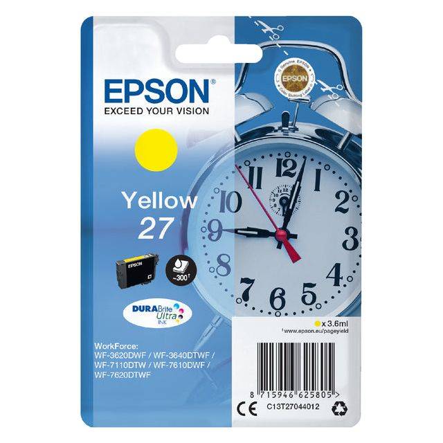 Epson Druckerpatrone 27 Original Gelb C 13 T 27044012