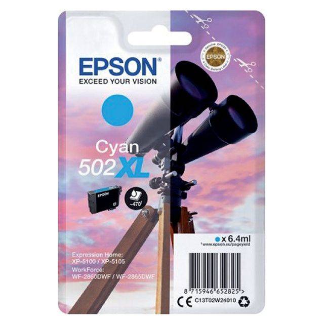 Epson Druckerpatrone T02W2, 502XL Original Cyan C13T02W24010