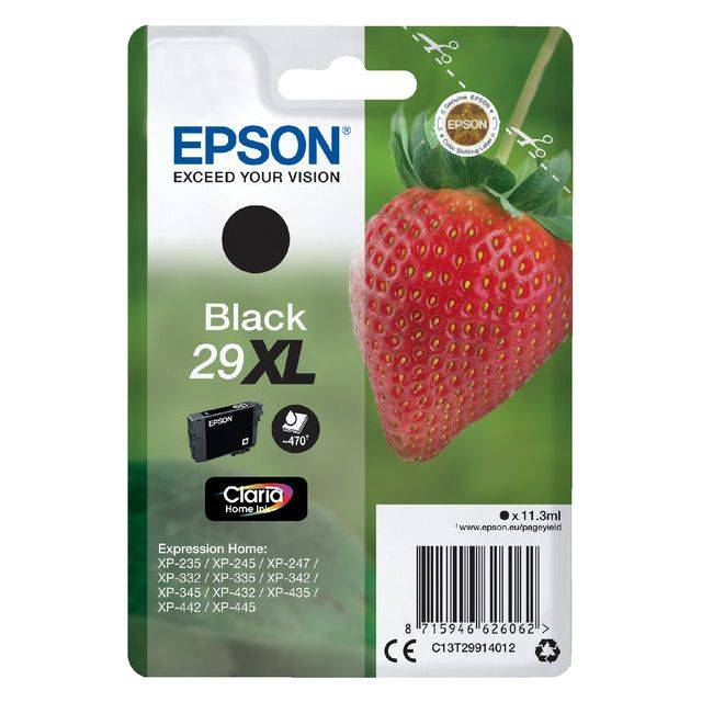 Epson Druckerpatrone T2991, 29XL Original Schwarz C13T29914012