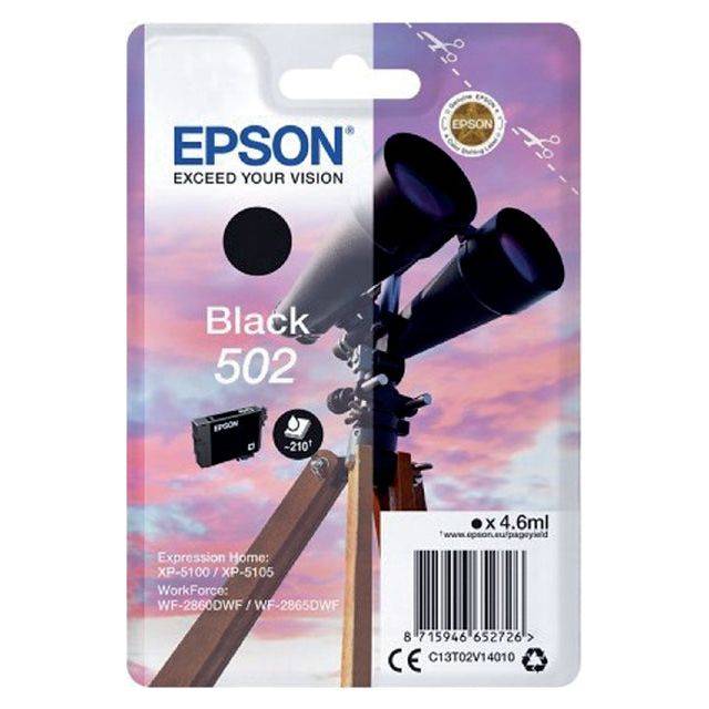 Epson Druckerpatrone T02V1, 502 Original Schwarz C13T02V14010