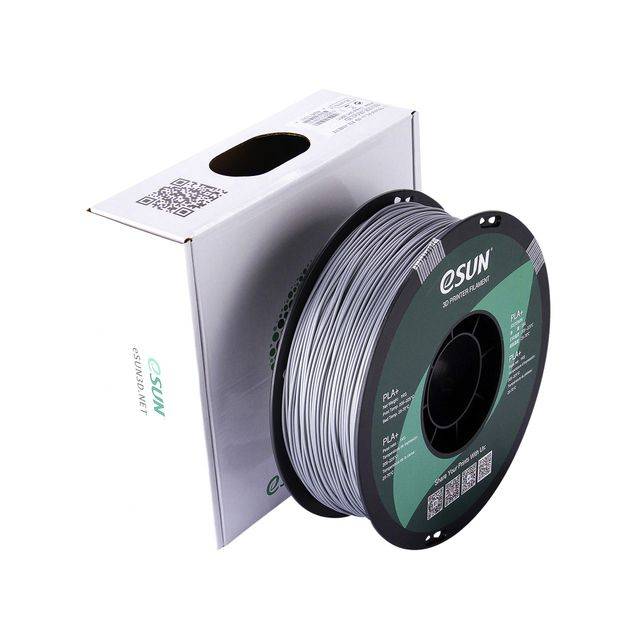 Esun PLA+ 1.75mm Silver 1kg 3D Filament - Silber